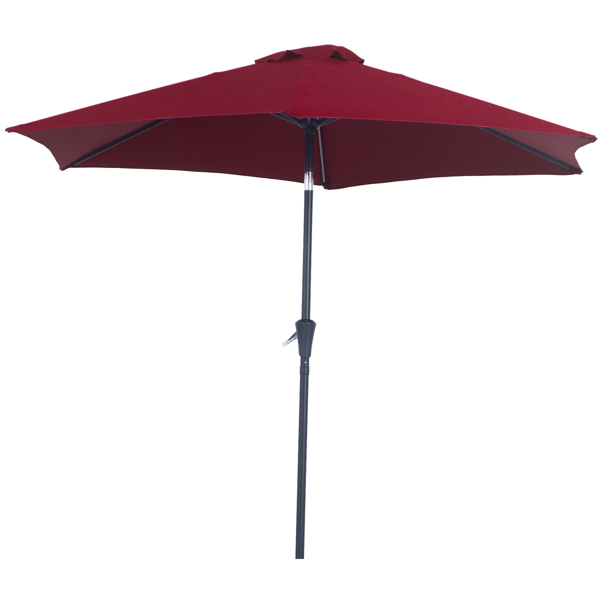 Cantilever Parasol Garden Umbrella Market Umbrella with Hand Crank Aluminum 180 g/m² Polyester Red ∅2.6 x 2.35 m