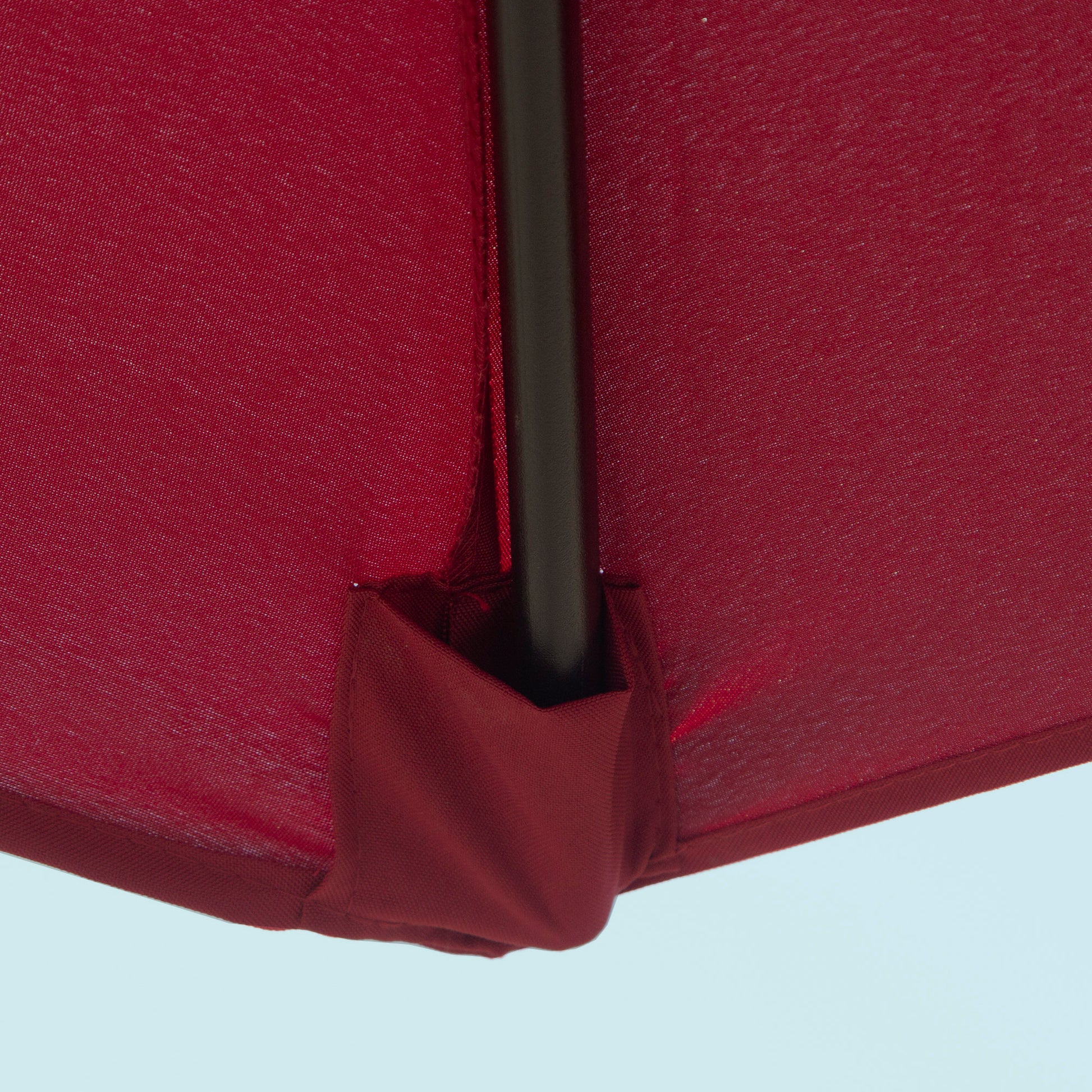 Cantilever Parasol Garden Umbrella Market Umbrella with Hand Crank Aluminum 180 g/m² Polyester Red ∅2.6 x 2.35 m