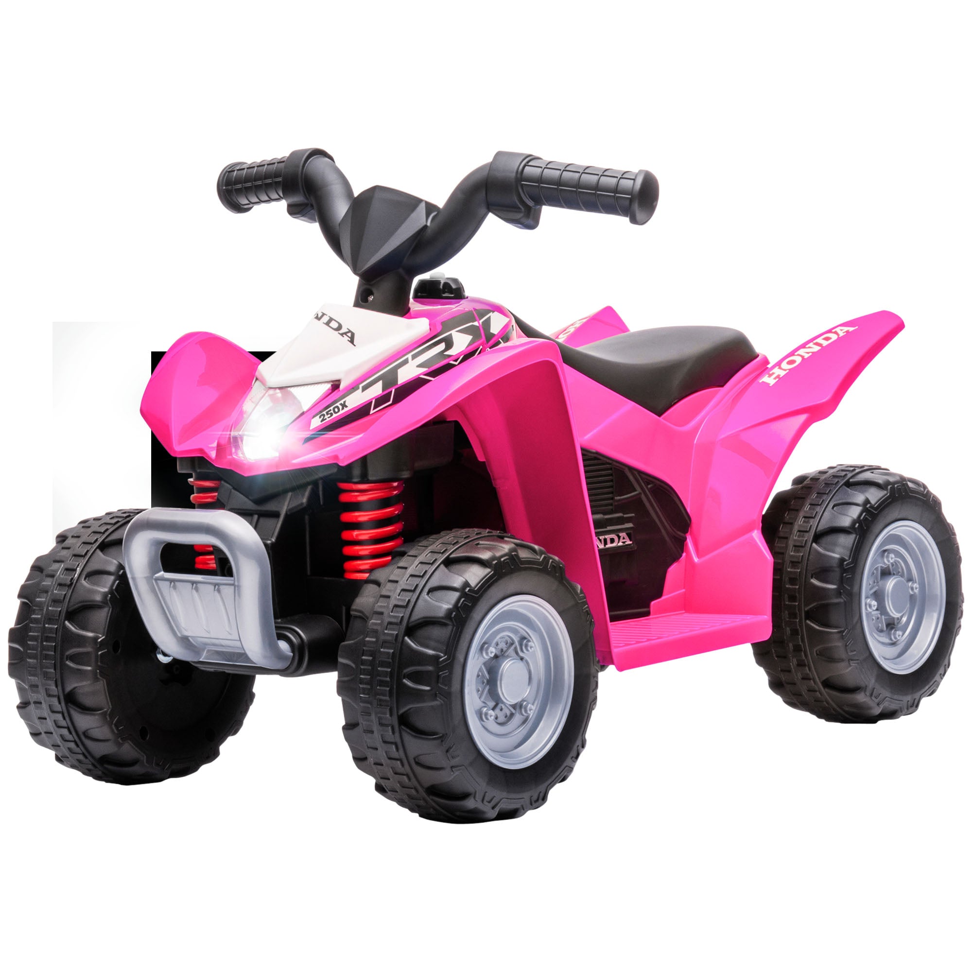 Electric Quad for Children aged 18-36 Months with HONDA License 6V Battery-powered Vehicle Kids with LED Headlights Horn Speed of 2.8 km/h and Forward 65.5x38.5x43.5 cm Pink