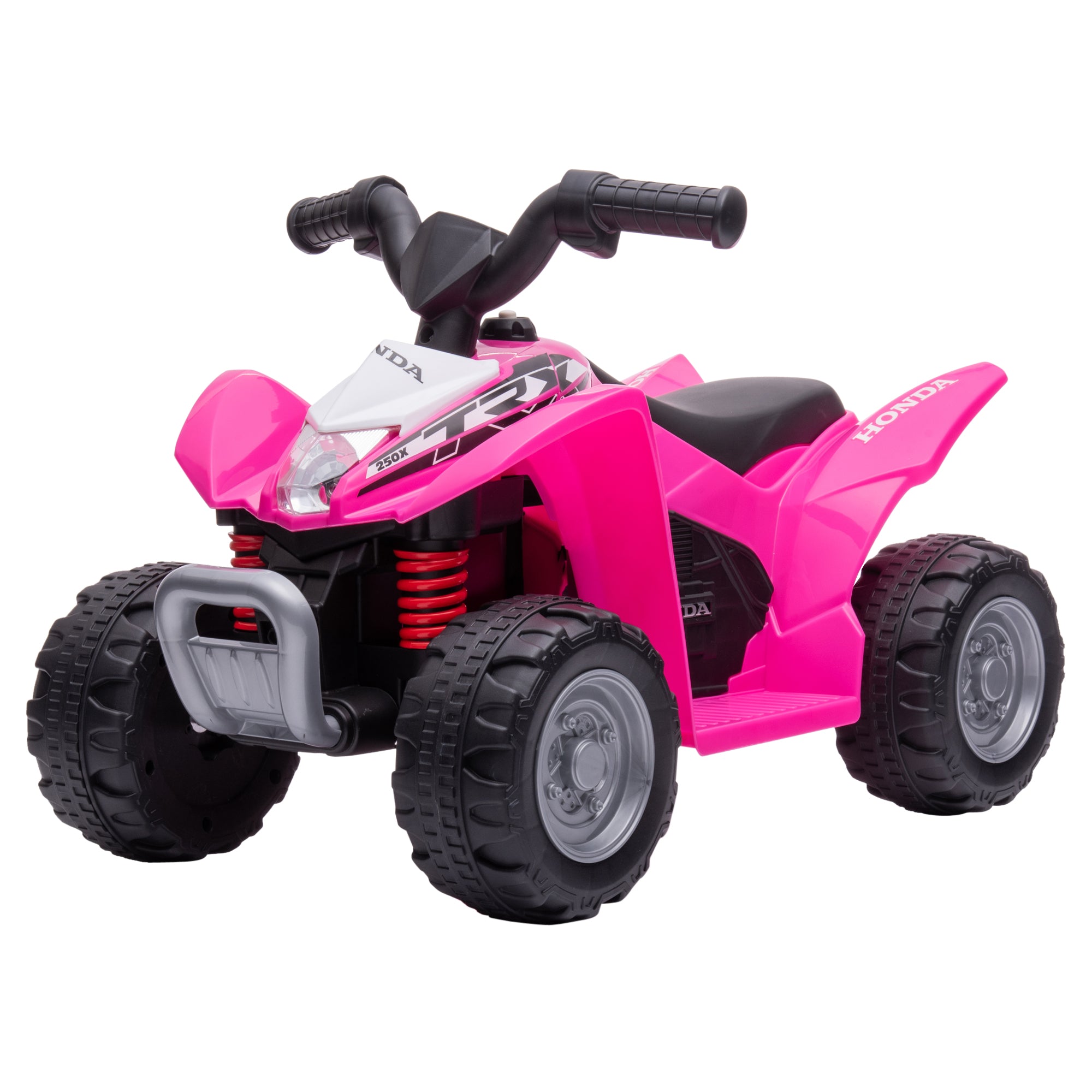 Electric Quad for Children aged 18-36 Months with HONDA License 6V Battery-powered Vehicle Kids with LED Headlights Horn Speed of 2.8 km/h and Forward 65.5x38.5x43.5 cm Pink