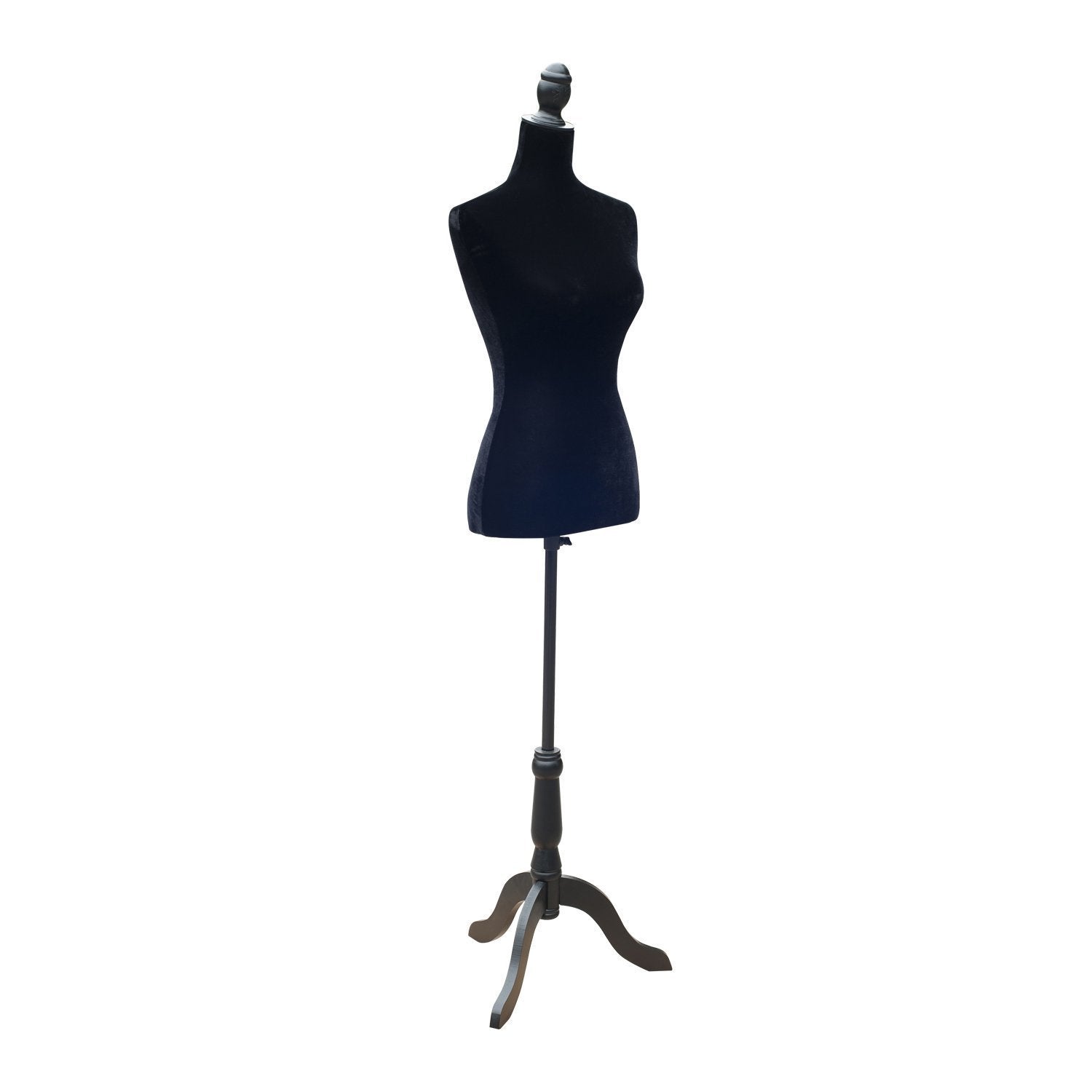 Female Sewing Mannequin Adjustable to 130-168 cm with Wood Tripod for Fashion Photography Clothing Exhibition Black