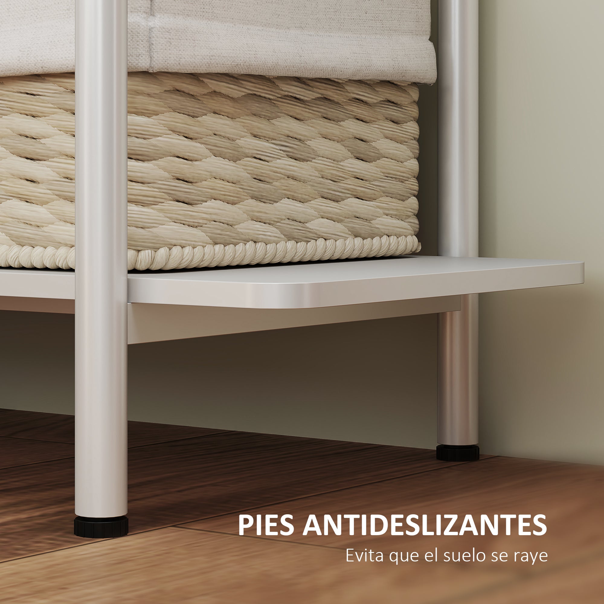 4-Tier Shelving Bookcase with Perforated Panel and Metal Frame Narrow Shelf for Living Room Study Bedroom Office White