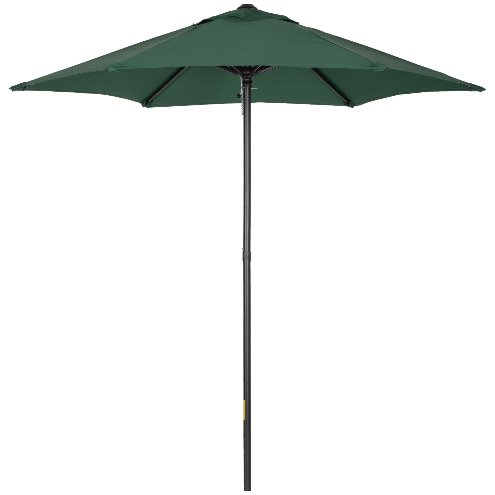 Umbrella Ø196 cm, hexagonal balcony umbrella beach umbrella windproof stable market umbrella crank umbrella sun protection for beach balcony garden, Green