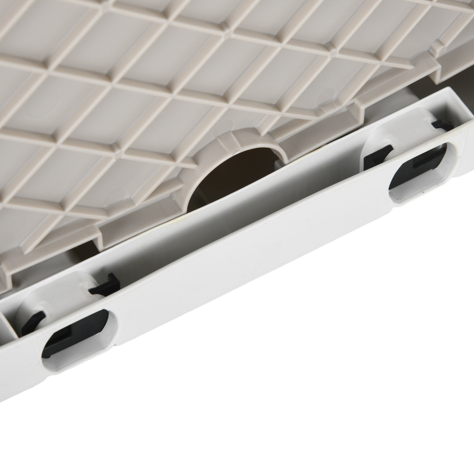 Folding Shopping Cart Supermarket Cart with 2 Wheels Adjustable Handle Length 32 Liters Capacity for Office School Home 41.5x32.5x85 cm White