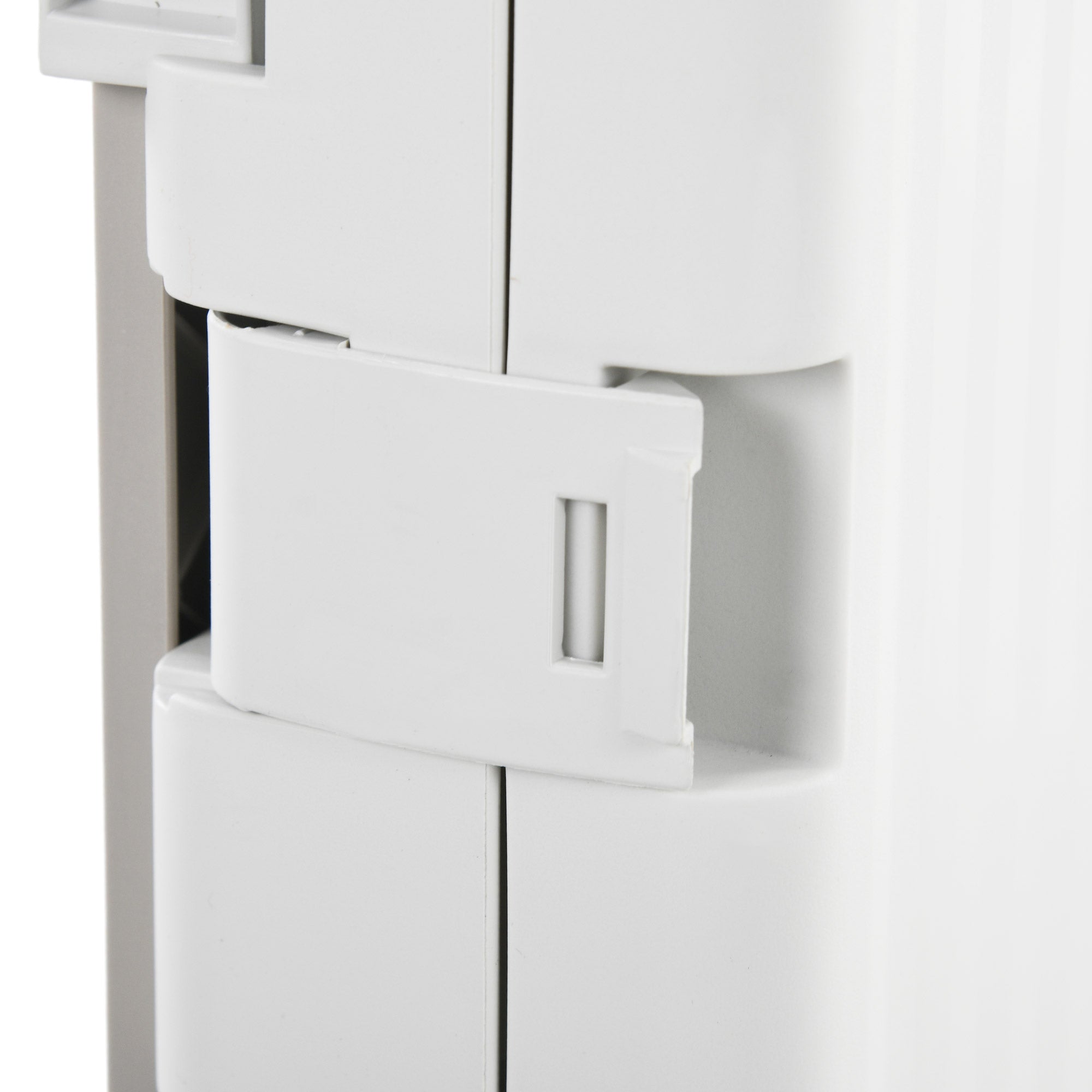 Folding Shopping Cart Supermarket Cart with 2 Wheels Adjustable Handle Length 32 Liters Capacity for Office School Home 41.5x32.5x85 cm White