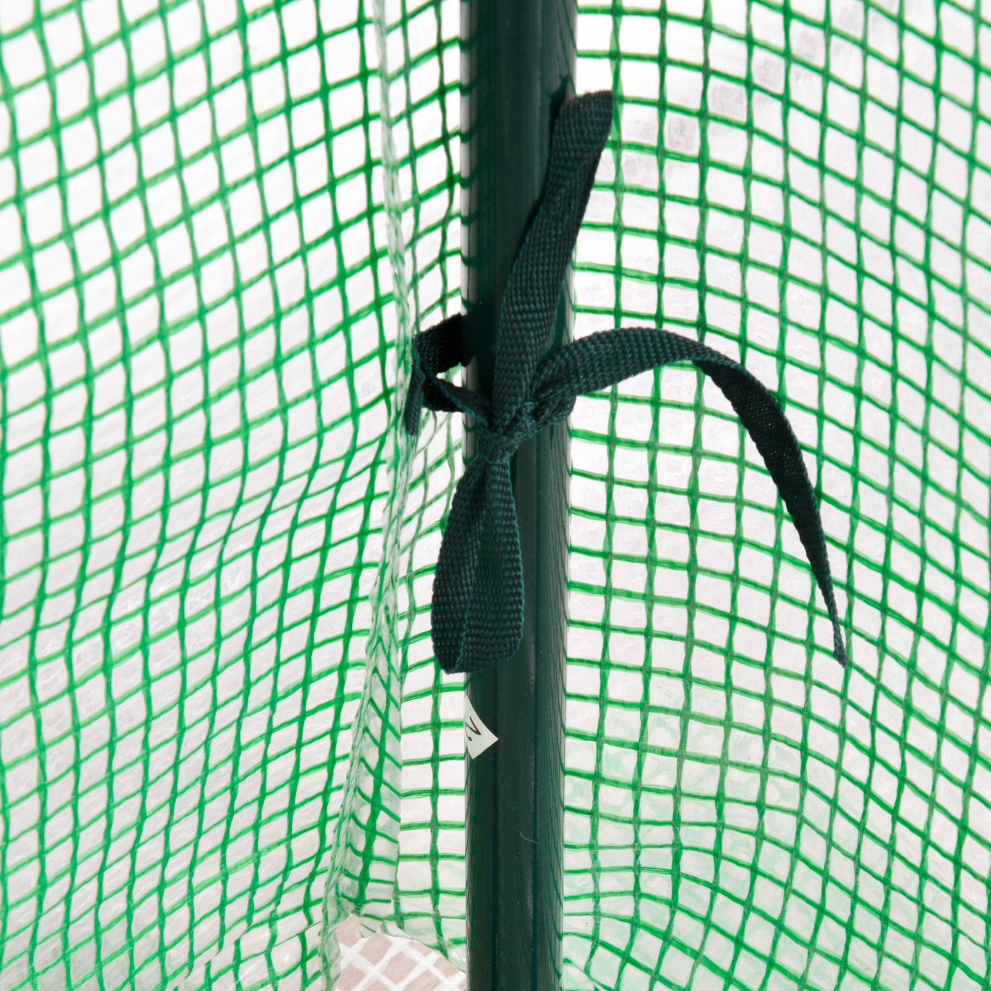 Garden Greenhouse PE, balcony greenhouse, reinforced 140 g/m² tarpaulin, steel frame, roll-up zip door, for vegetables plants flowers, indoor and outdoor, 300 x 100 x 200 cm, green