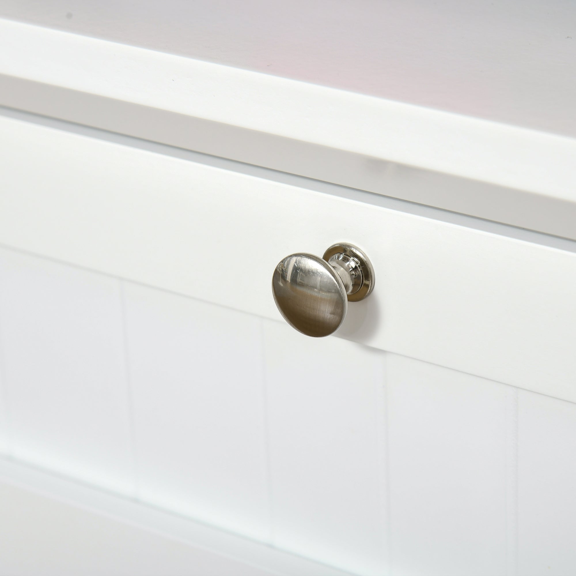 Tall Kitchen Pantry Cabinet for Kitchen and Dining Room with 2 Cabinets, Adjustable Shelves, and Worktop, in MDF, 68.6x40x164 cm, White