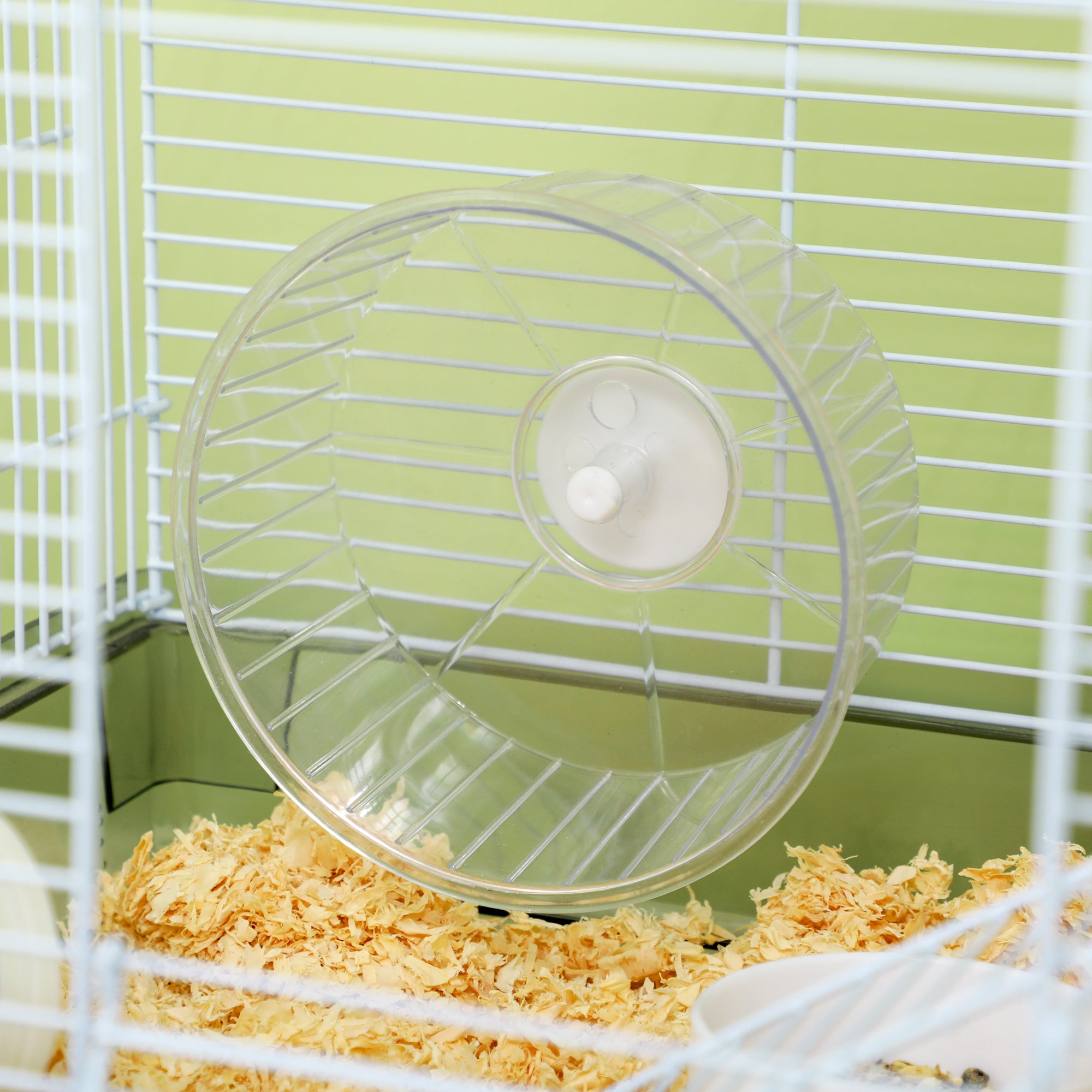 Hamster Cage, Rodent Cage, with Tunnel and Accessories Included, Hamster Cage, Handle, Steel Wire, 58 x 32 x 31 cm, Gray