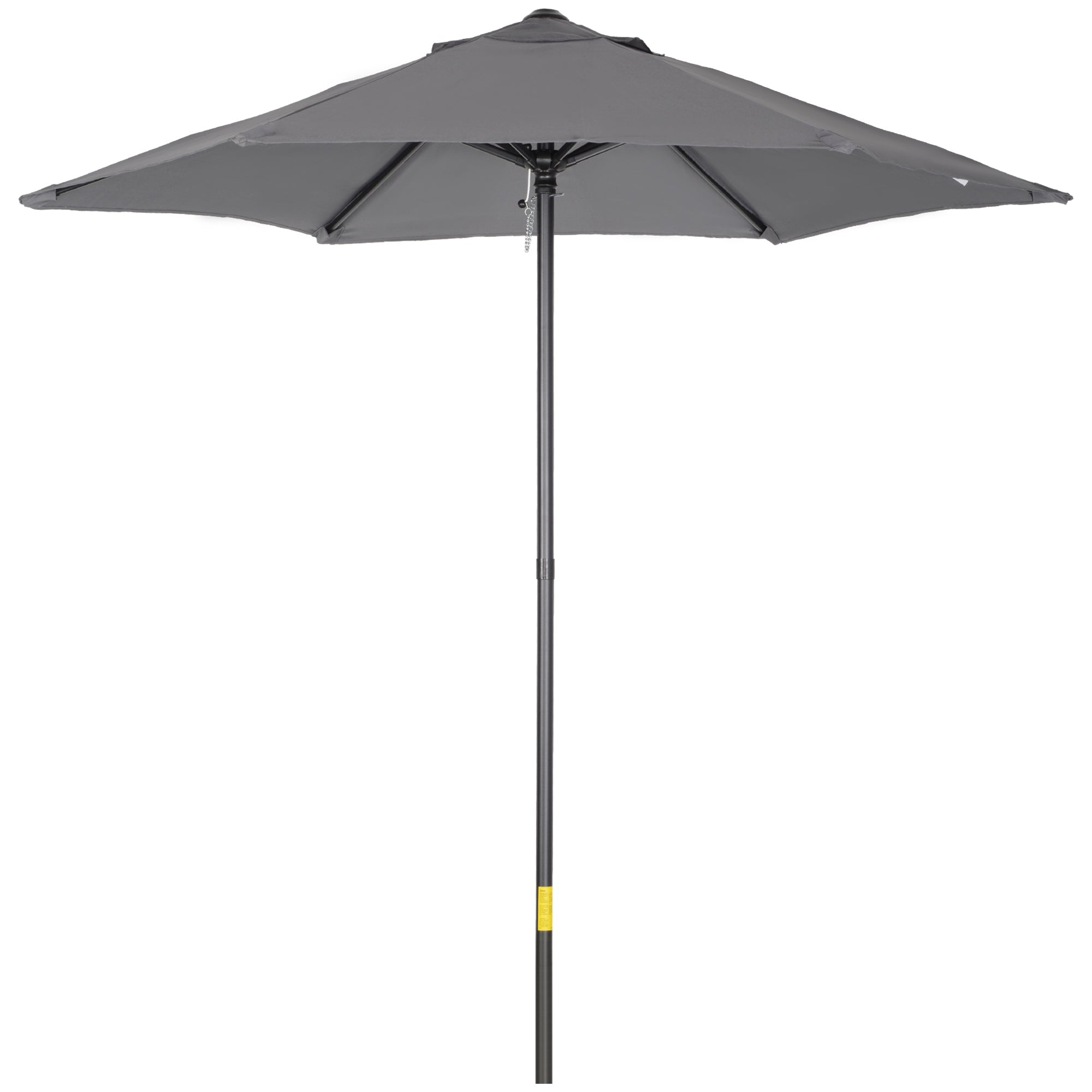 Umbrella Ø196 cm, hexagonal balcony umbrella beach umbrella windproof stable market umbrella crank umbrella sun protection for beach balcony garden, Dark Grey