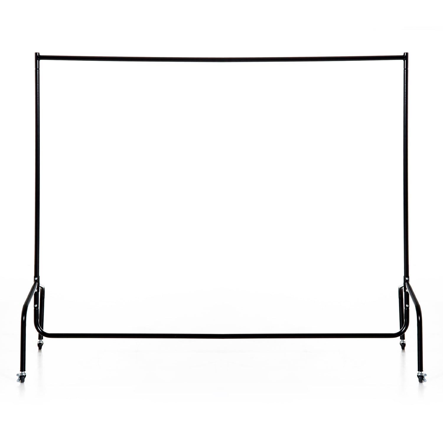 Clothes Rack with Wheels Solid Clothes Rail Coat Stand Load 140 Kg 180 x 60 x 170 cm Black Steel