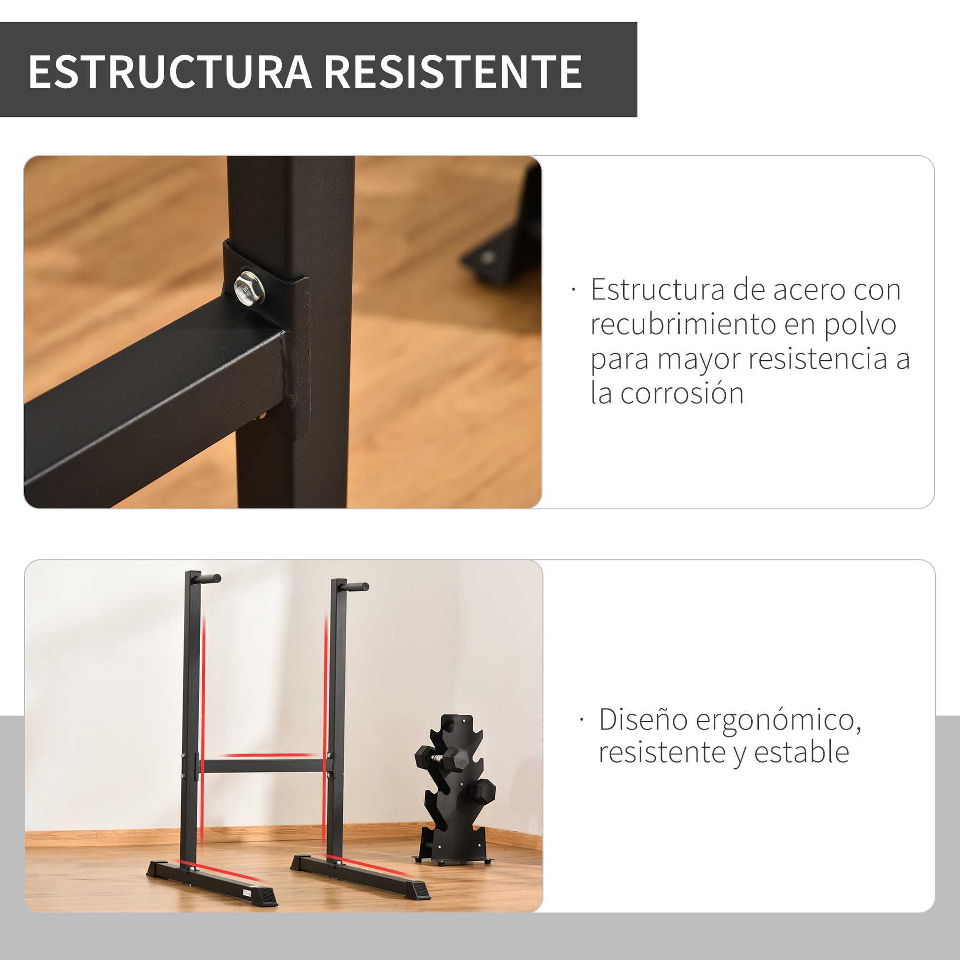 Dip Bars Weightlifting Station for Training Chest Abdominals and Back with Maximum Weight of 120 kg 104x70.5x122 cm Black