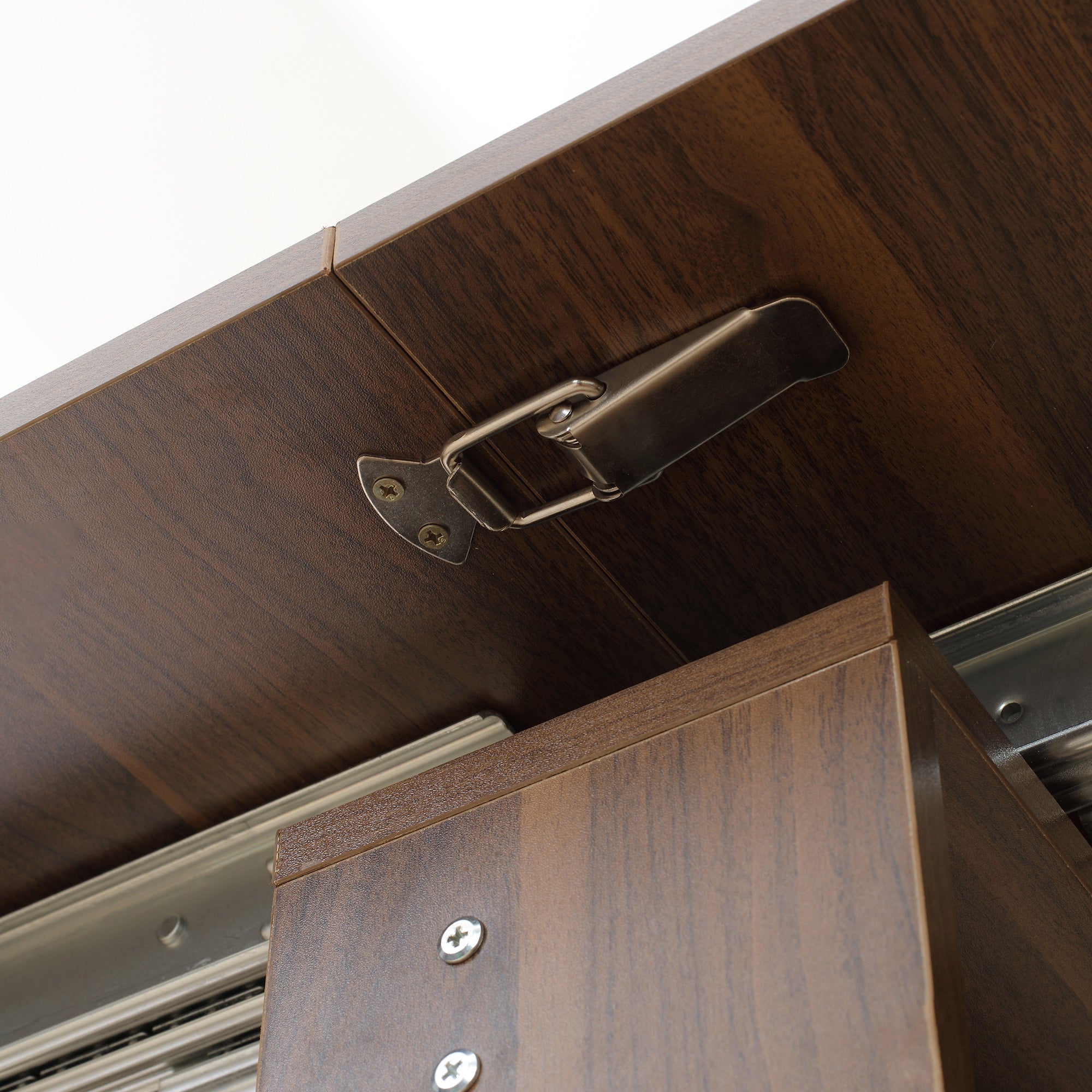 Extendable Dining Table Rectangular Kitchen Table for up to 6 People Dining Table for Living Room, Brown, 60-180 cm