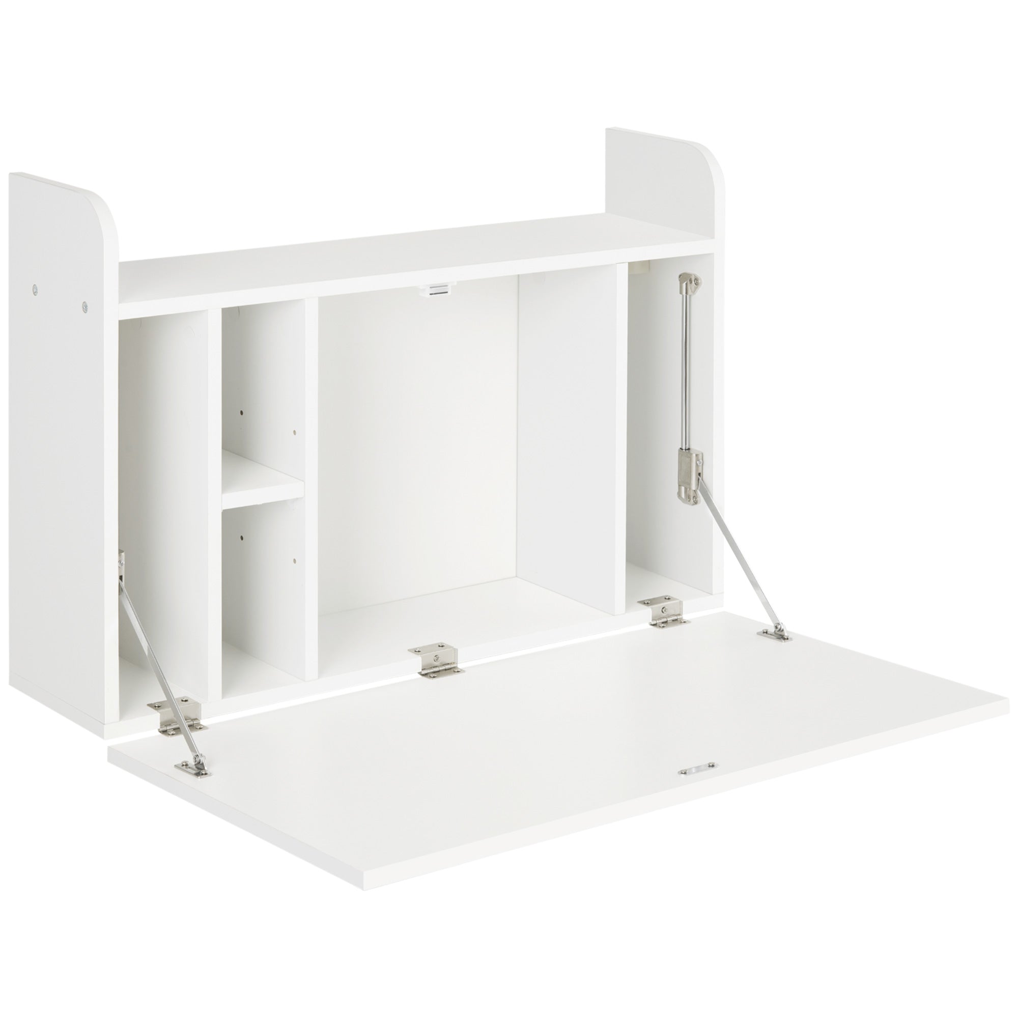 Wall-Mounted Folding Desk Computer Desk with Shelf - 77 x 20 x 51 cm