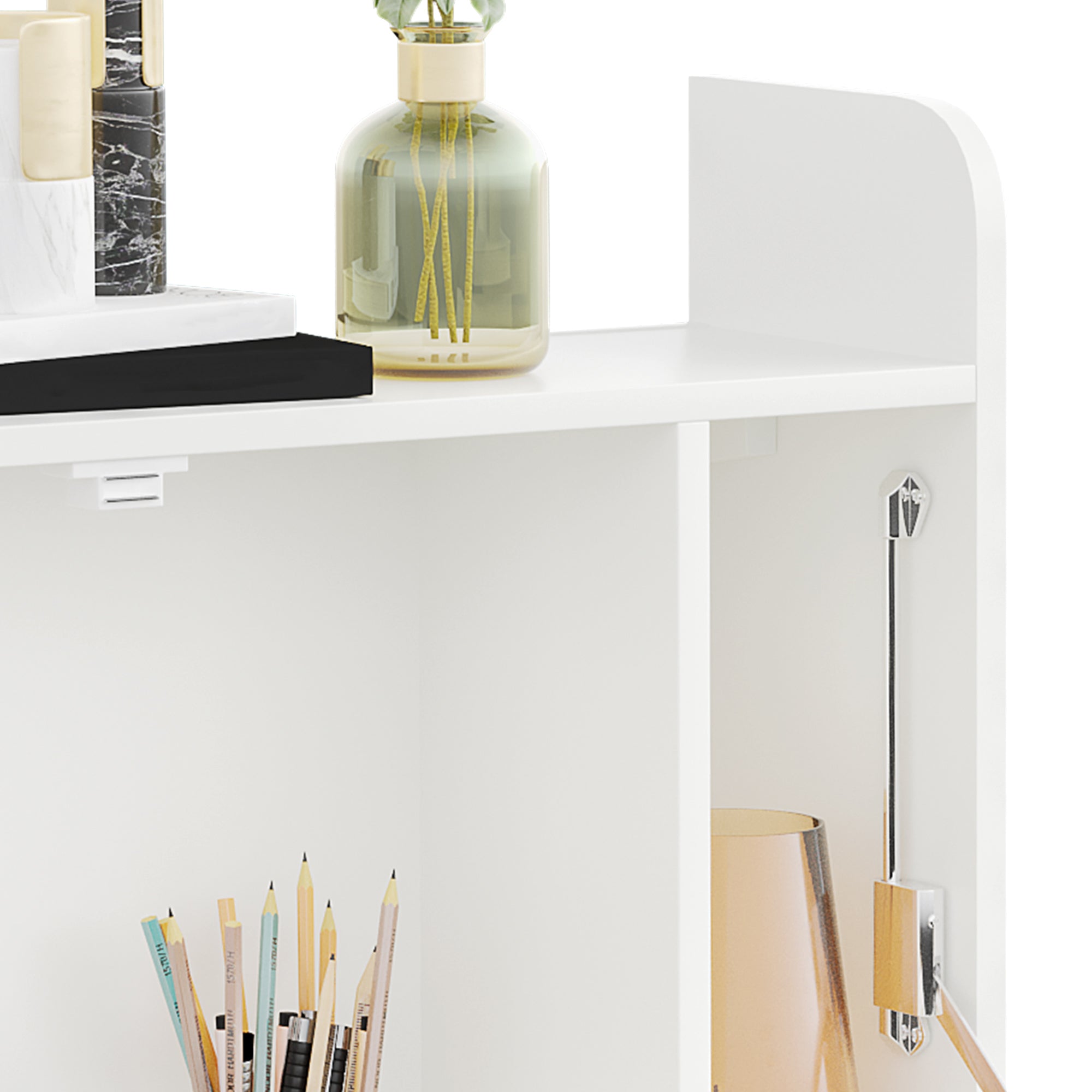 Wall-Mounted Folding Desk Computer Desk with Shelf - 77 x 20 x 51 cm