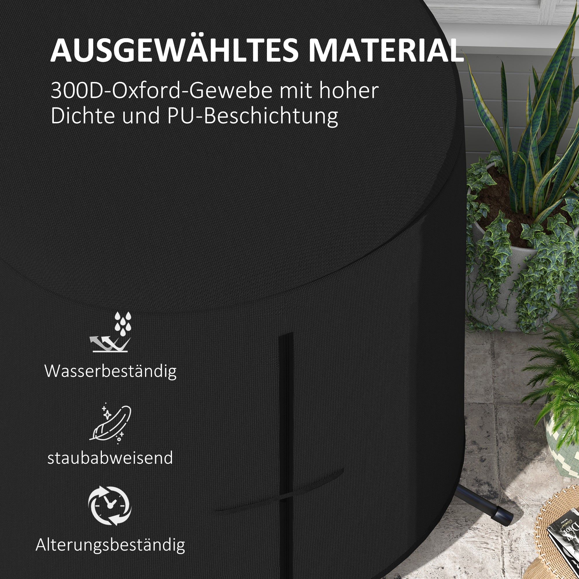 Hanging Chair Cover Outdoor Waterproof Protective Cover with UV Protection Tarpaulin for Hanging Basket Rocking Chair Hanging Chair 300D Oxford Ø196 x 230H cm