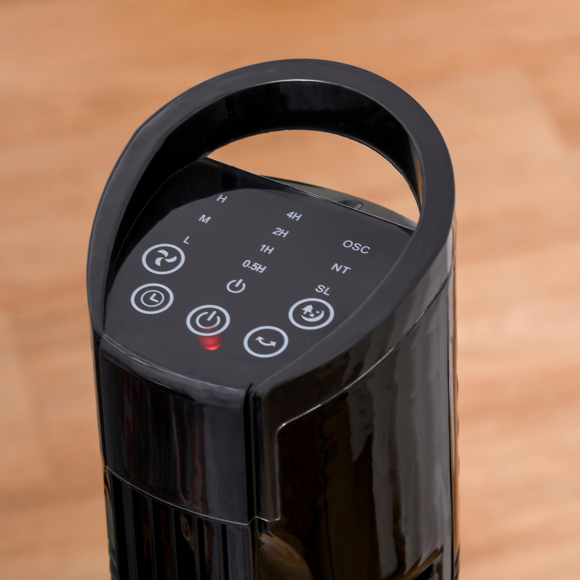 Tower Fan Vertical Fan 50W with Remote Control 3 Speeds LED Display Timer 7.5h and 70° Oscillation Ø20x78.5 cm Black