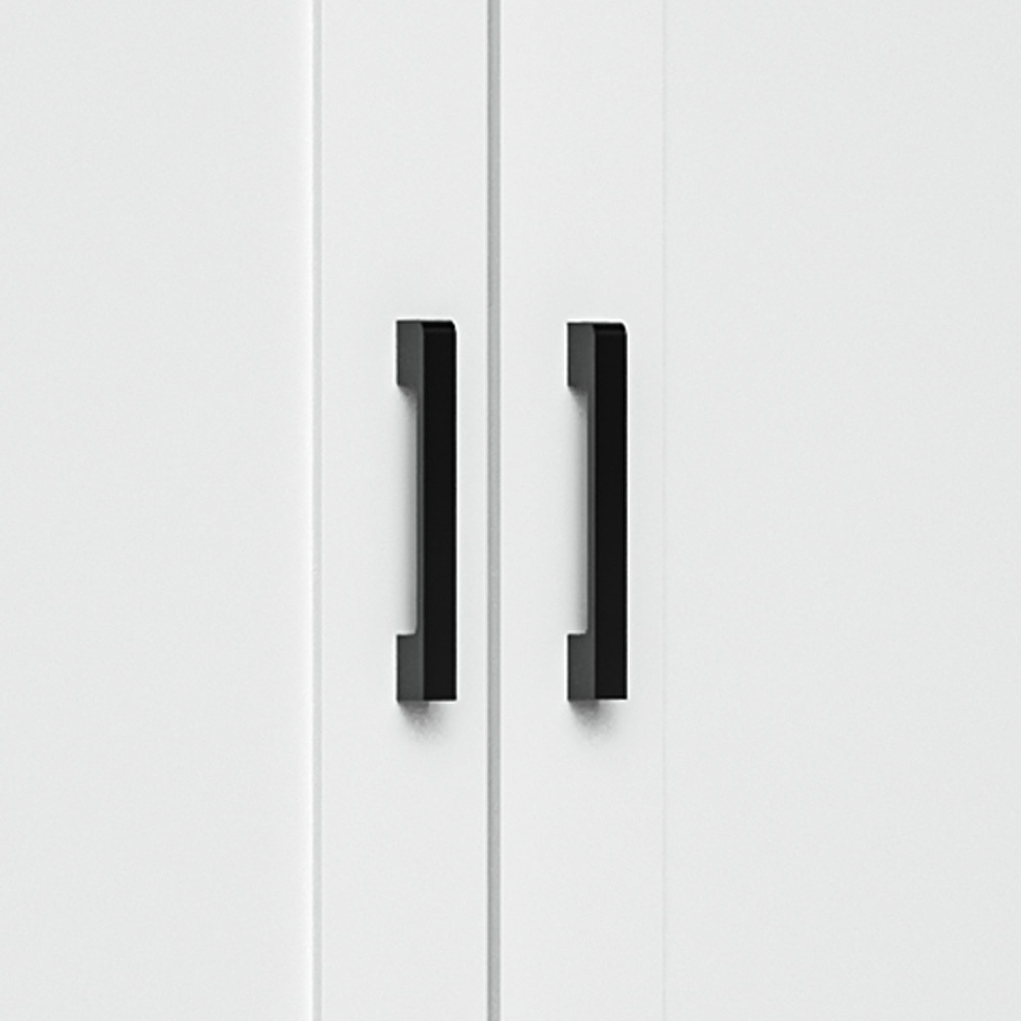 Modern Living Room Cabinet Storage Cabinet with 2 Doors Adjustable Shelf and Raised Base for Kitchen Dining Room Hallway Bedroom Anti-tip Device 60x30x90 cm White