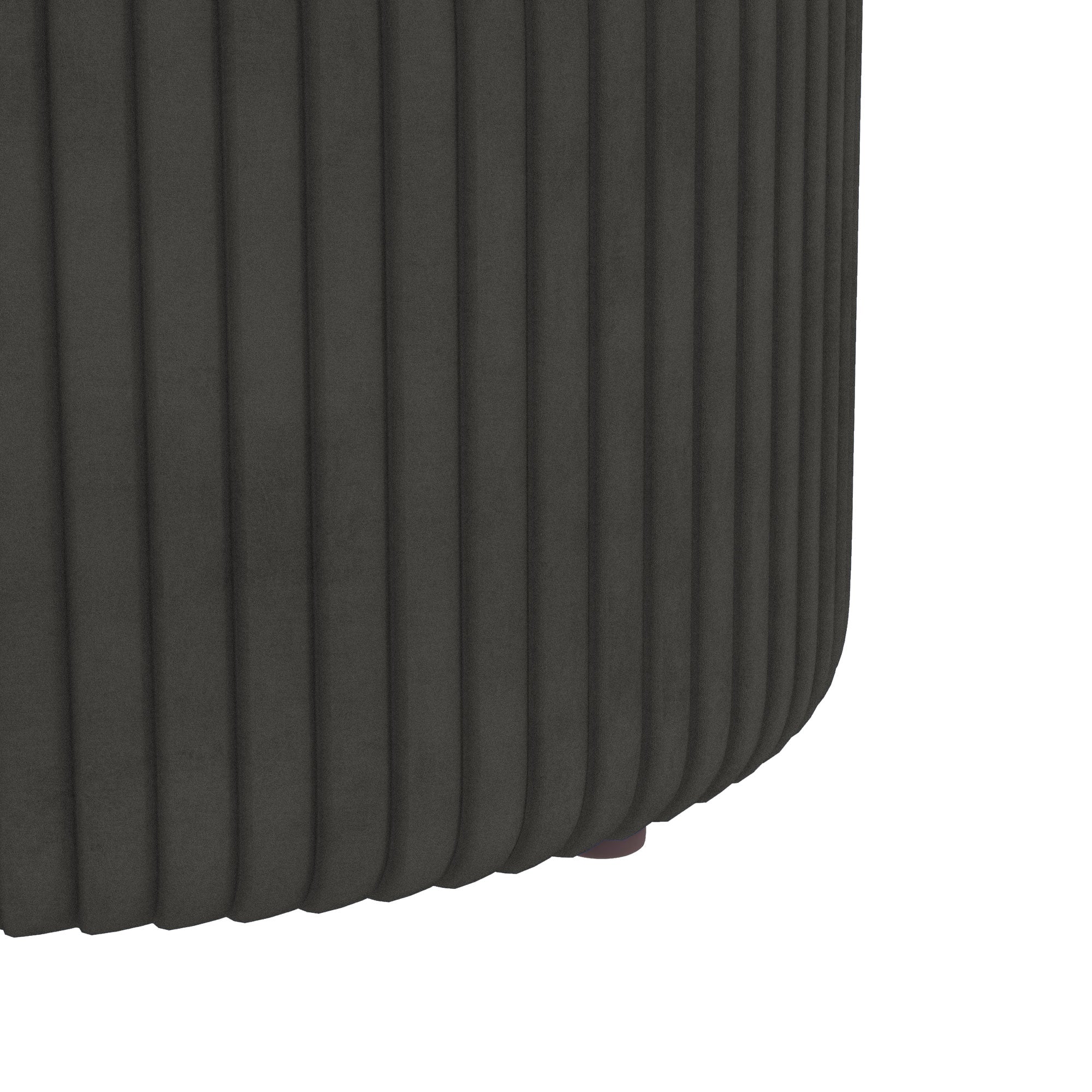 Pouf ottoman footstool, storage chest, corduroy velvet, modern design, 36 x 36 x 44 cm, for living room, bedroom, gray