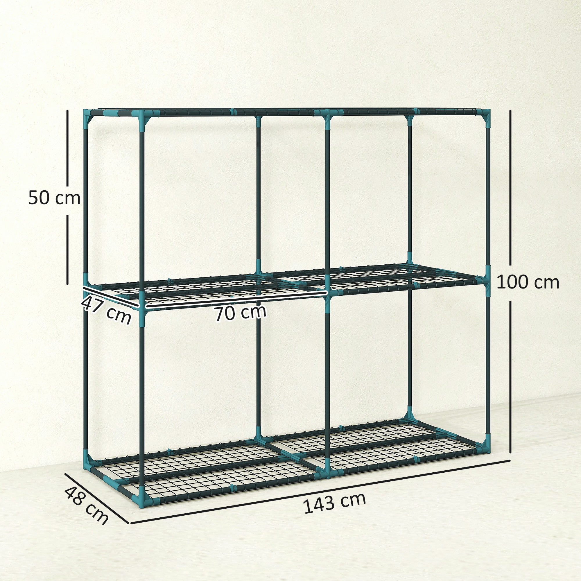 3-Tier Plant Stand for Indoor & Outdoor — Steel Plant Shelf, Sturdy Pot Rack for Patio, Garden & Balcony, Dark Green