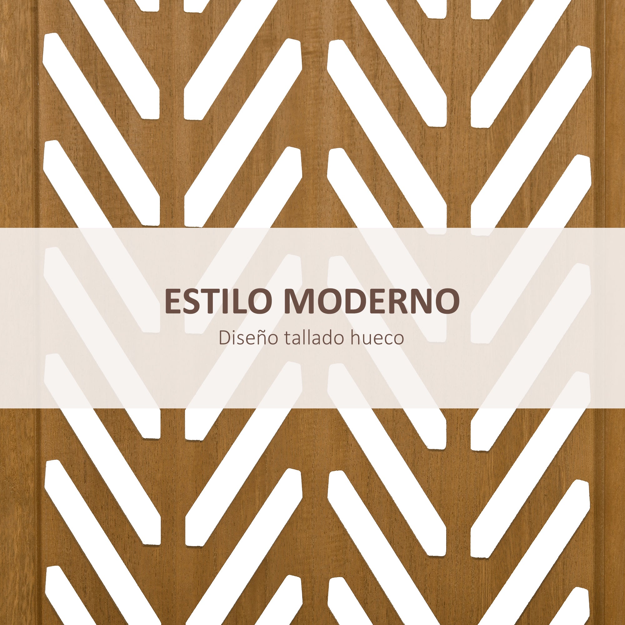 3-Panel Foldable Room Divider 120x1.7x170 cm Natural Wood Geometric Pattern Room Partition for Office Bedroom