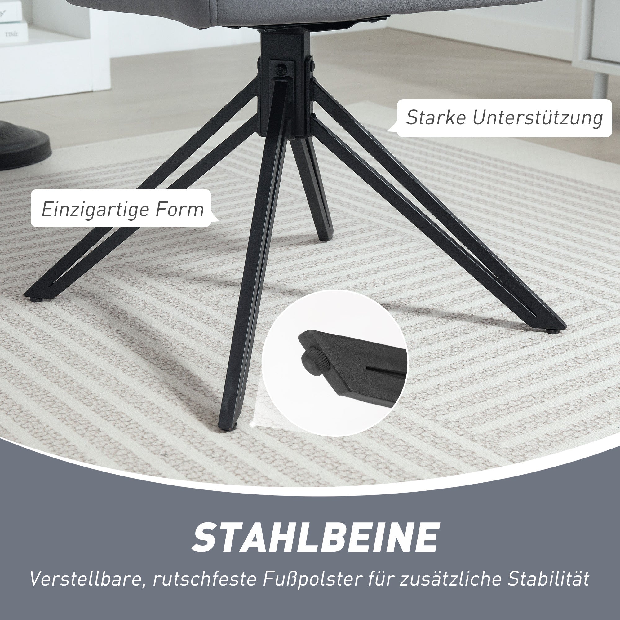 Dining Chair Upholstered Chair with Armrest Kitchen Chair Living Room Chair Velvet Retro Design Steel Gray 58 x 60.5 x 79 cm