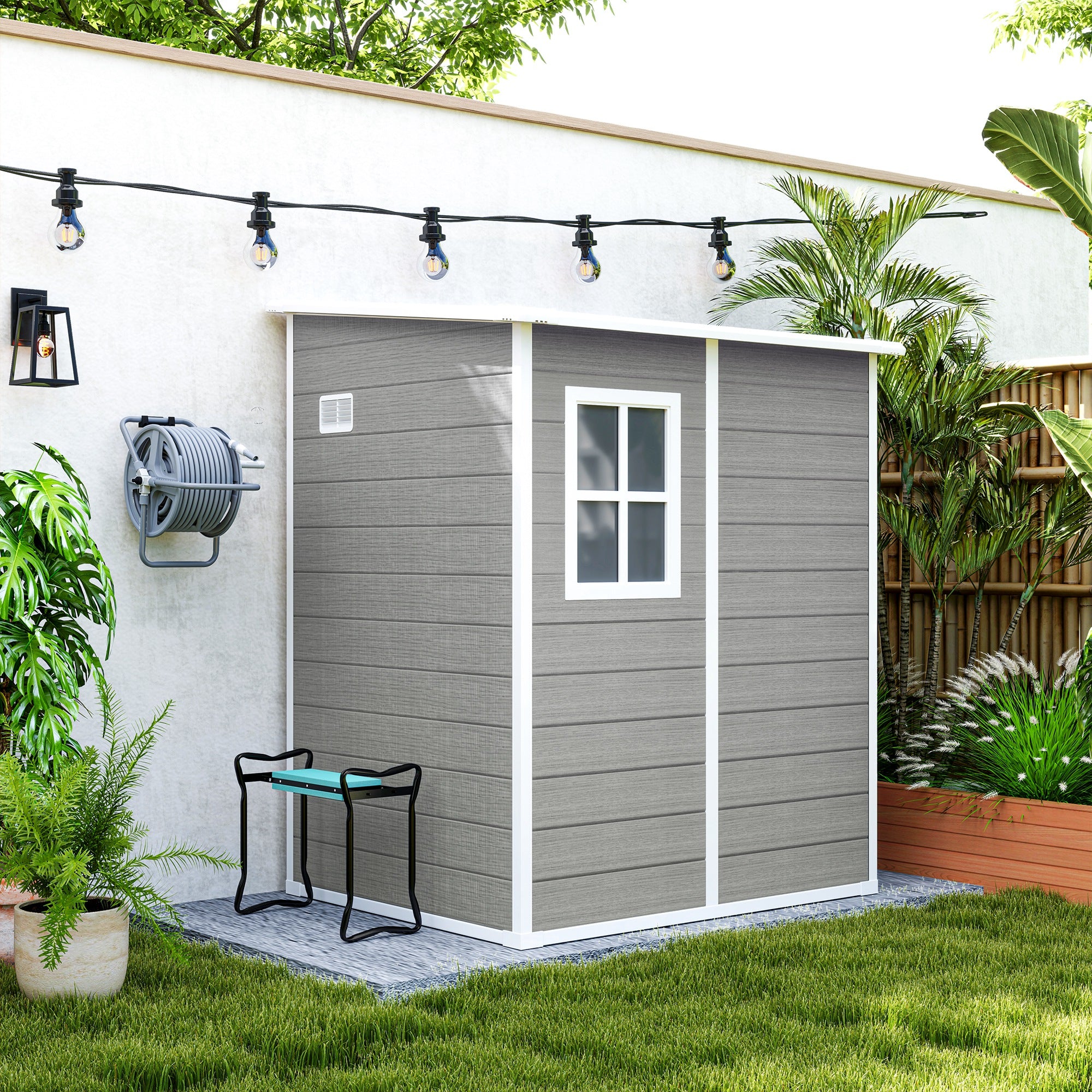 Hose Reel with Rewind Handle, Wall-Mounted or Freestanding Garden Hose Reel, 40m x 15mm Hose Storage Capacity