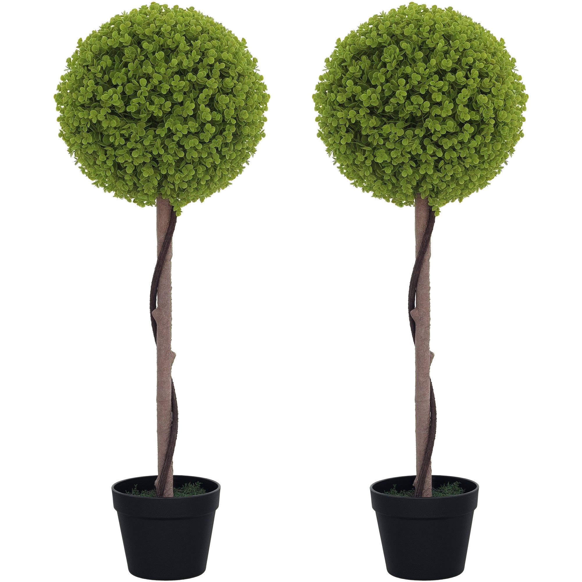 2-Piece Artificial Eucalyptus Set, 90 cm Houseplant, Artificial Plant in Pot, Large Decorative Plants for Home, Office, Hallway, Garden, Green