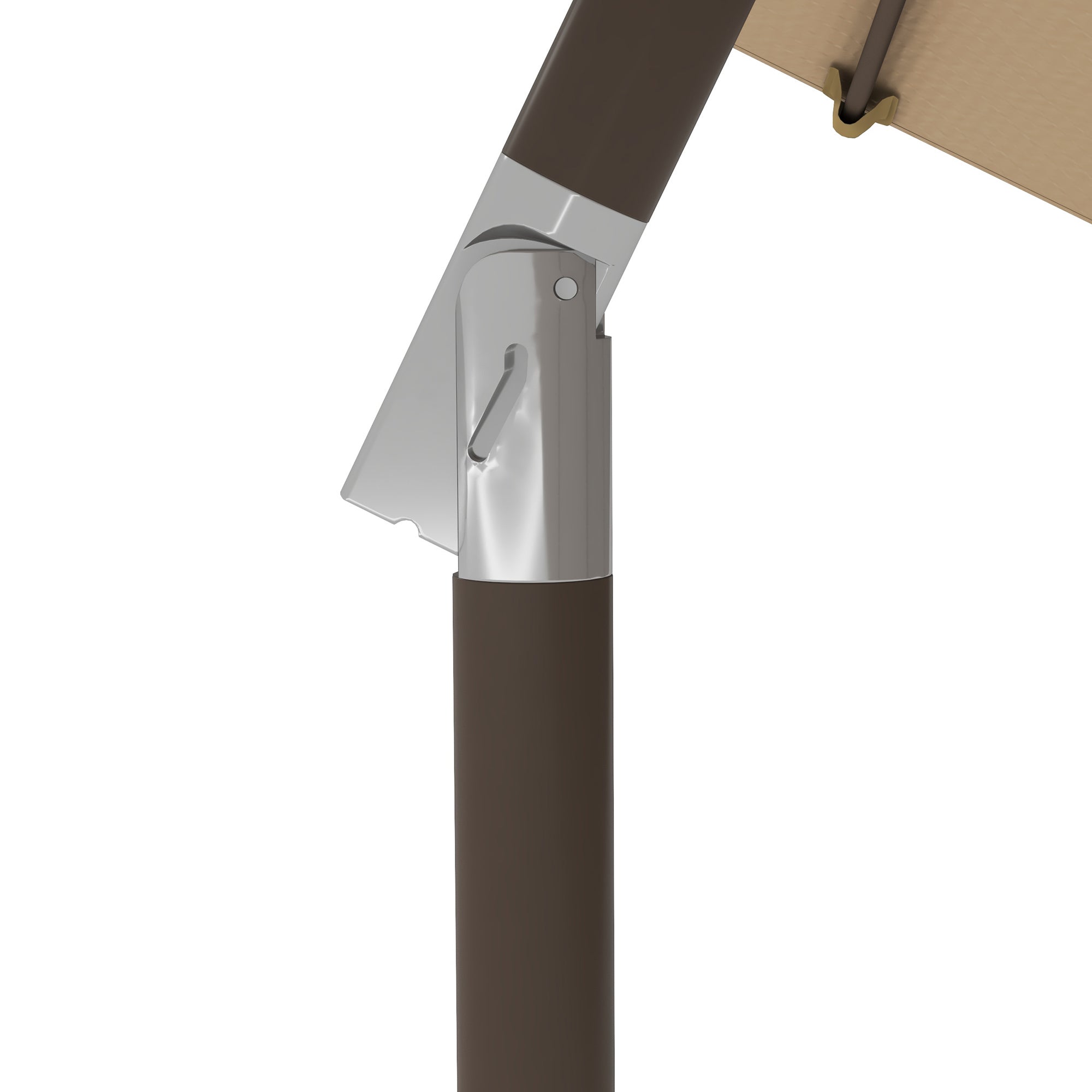 Garden Umbrella Straight Ø 2.63m Metal Round Polyester 180g/m² Tiltable crank beige