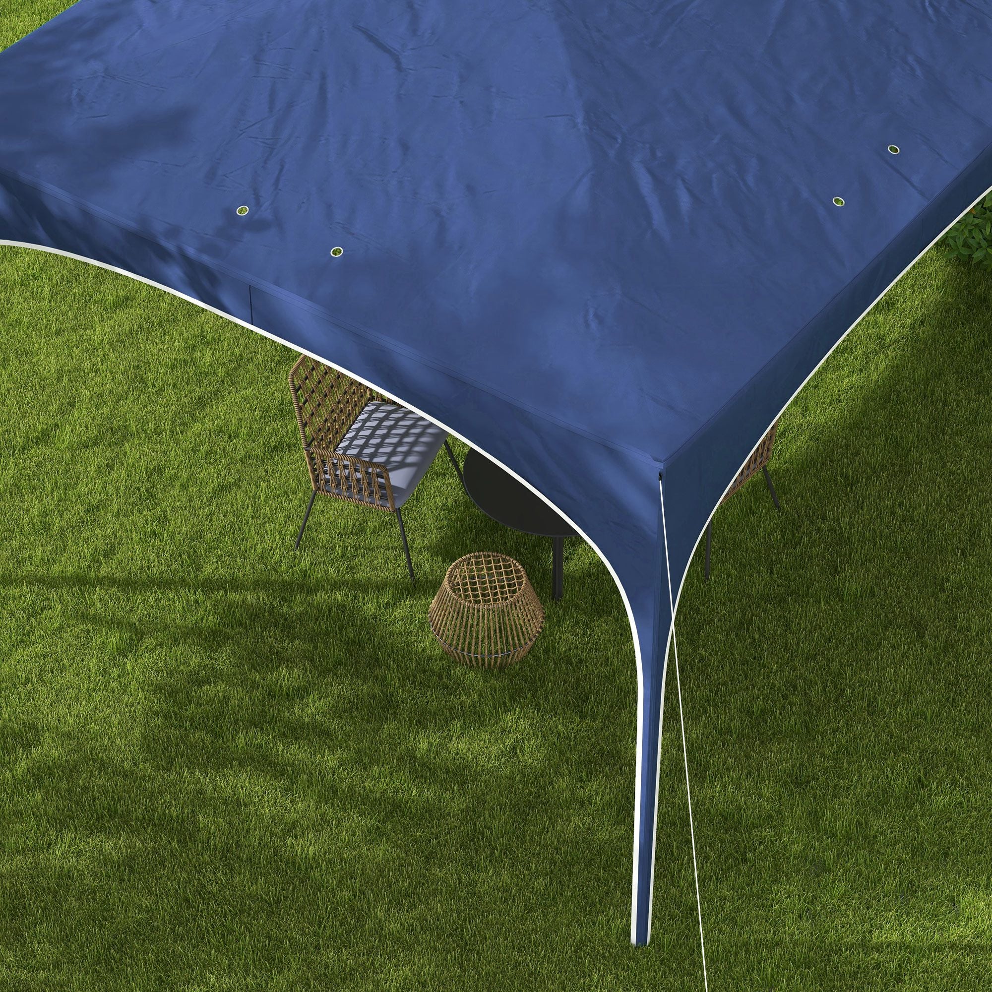 Gazebo 2.95 x 2.95 m Pop-Up Gazebo with UV Protection, Height-Adjustable Pop-Up Gazebo with Carrying Bag, Sandbags, Garden Tent for Balcony, Terrace, Oxford, Steel, Blue