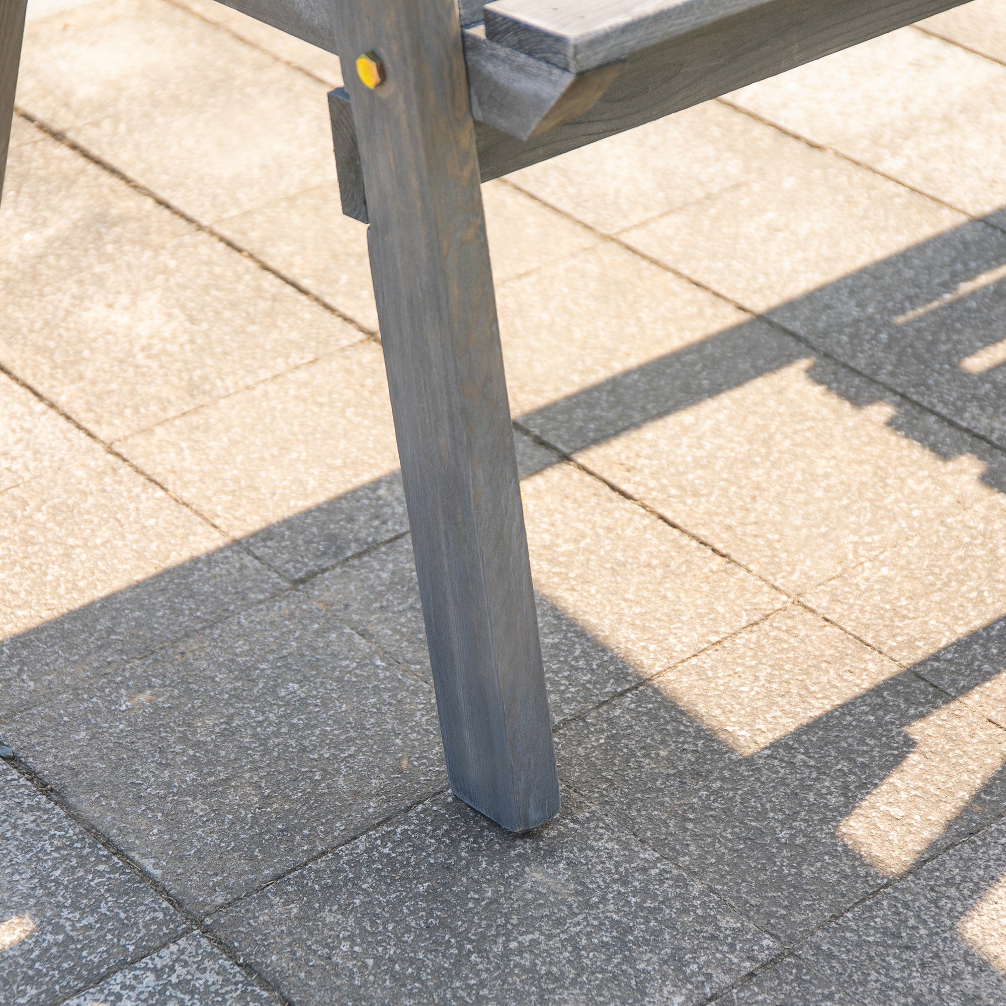 Garden Bench with Table, Seating Group, Patio Furniture, with Umbrella Hole, Bench, 2 Chairs, Solid Wood, Gray, 152 x 70 x 83 cm