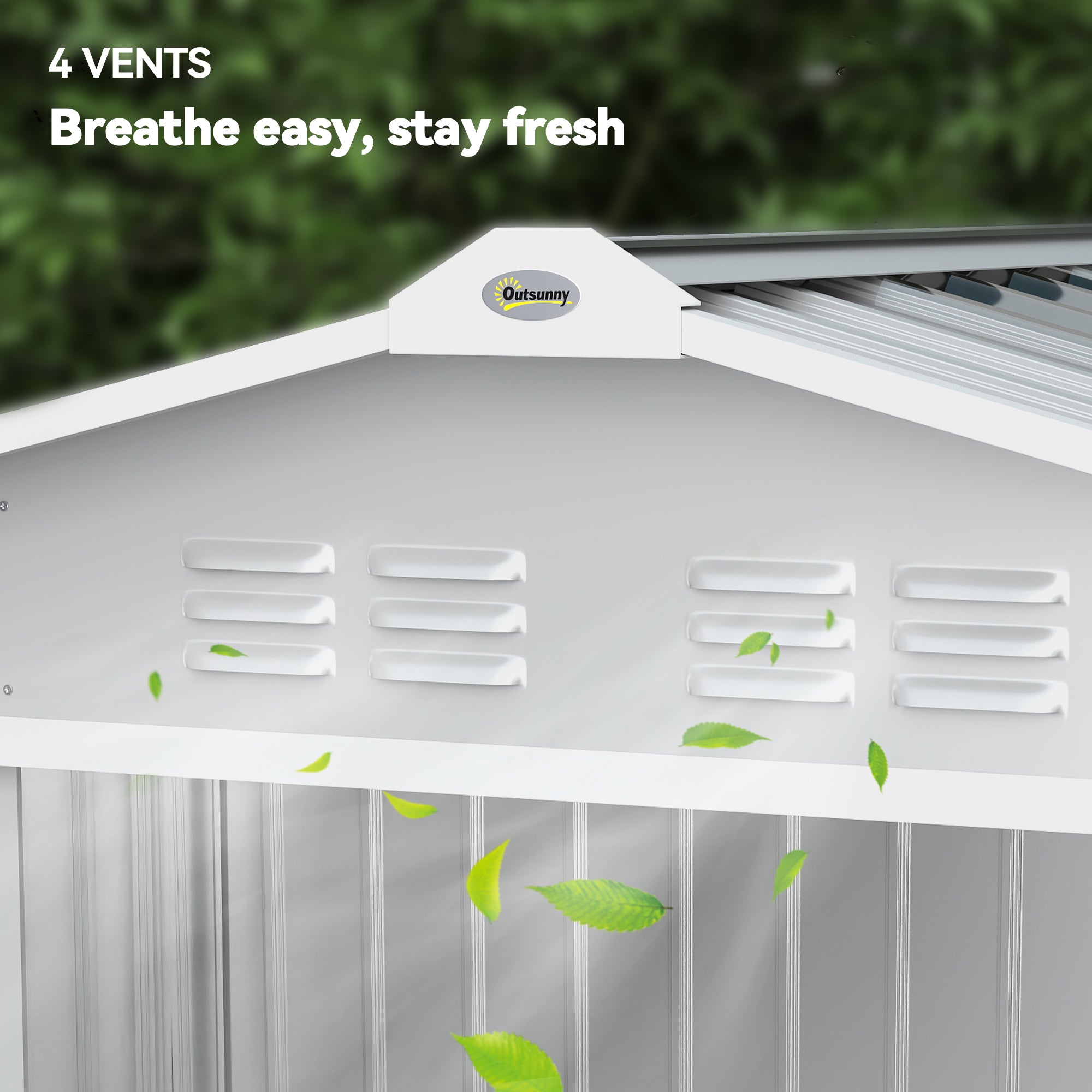 Garden Shed 2.42m² with Reinforcement Base No Floor 213x130x185 cm Outdoor Garden Shed with Sliding Doors Skylight 4 Windows for Tool Storage Gray Silver