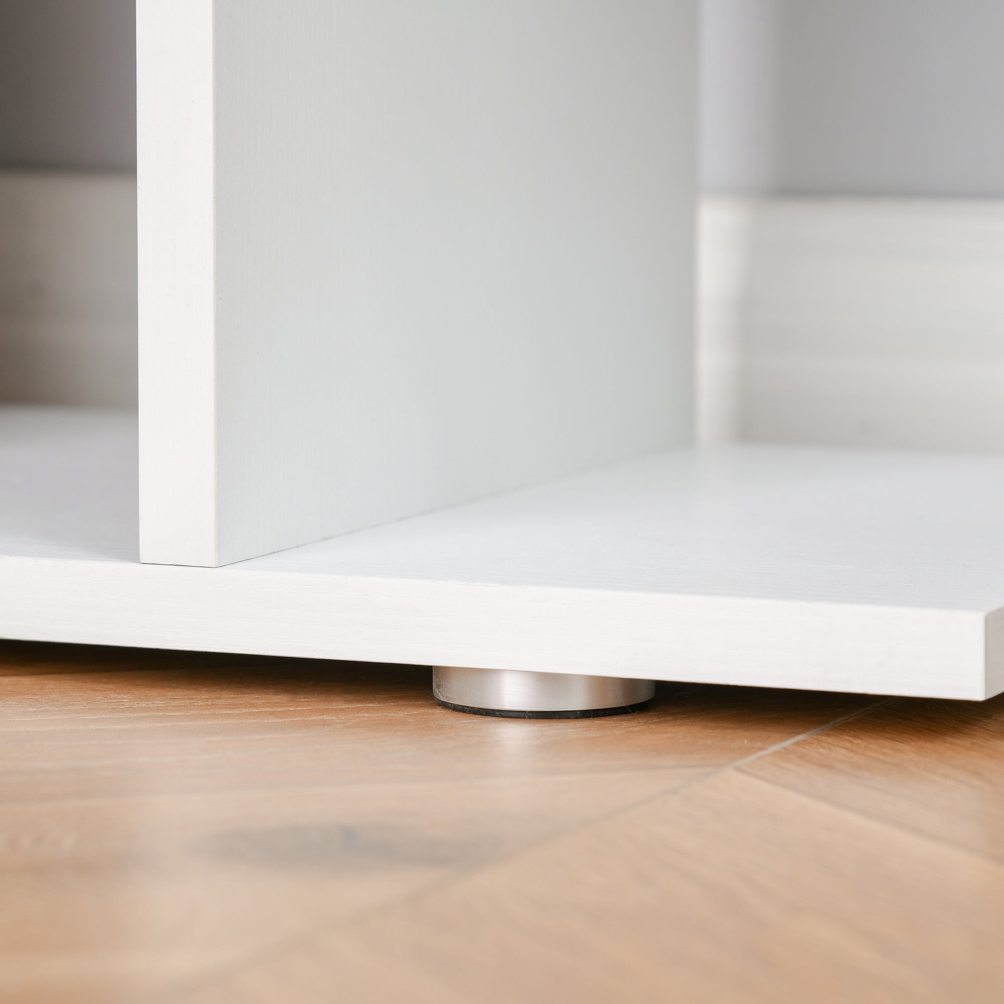 Bookcase Shelf 6 Shelves Wood S Shape 80x24x191 cm Shelves White