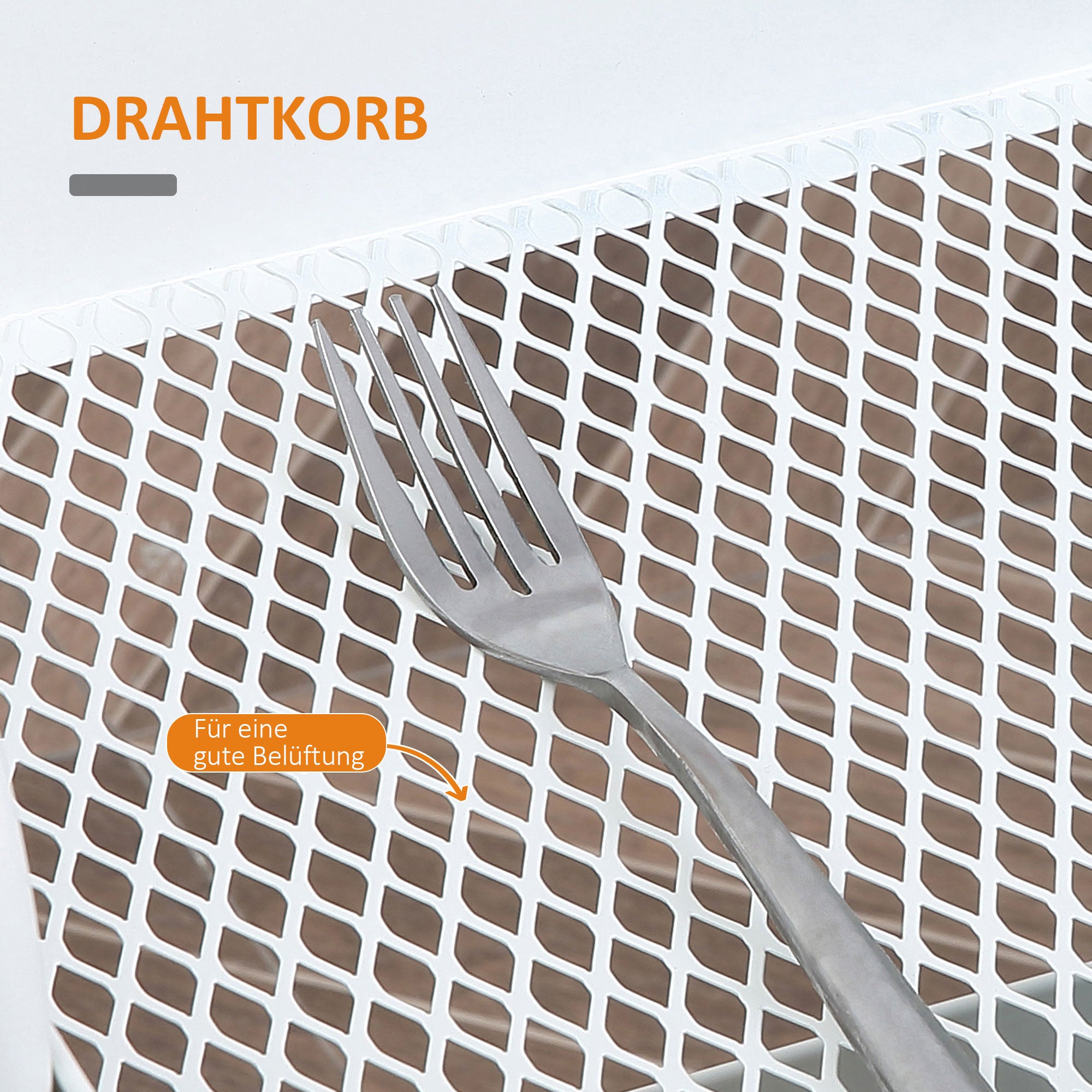 Serving Cart with 3 Levels Kitchen Trolley with Wheels Kitchen Shelf with Basket and Lid Rolling Cart Utility Cart for Kitchen Office Bathroom, White