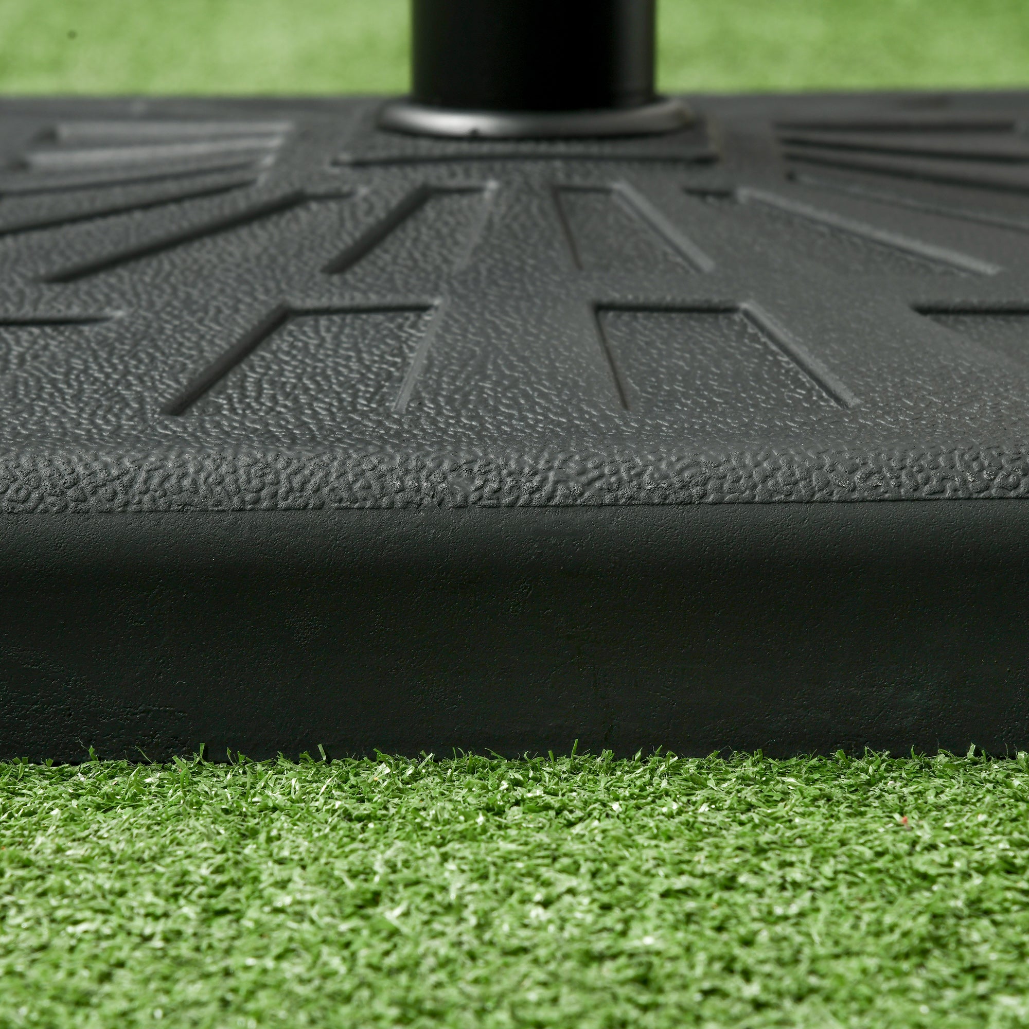 Umbrella Stand 19 kg Square Umbrella Holder, Umbrella Weight, Stand for Umbrella 32/38/48mm Pole Diameter, for Balcony, Terrace, Garden, Black