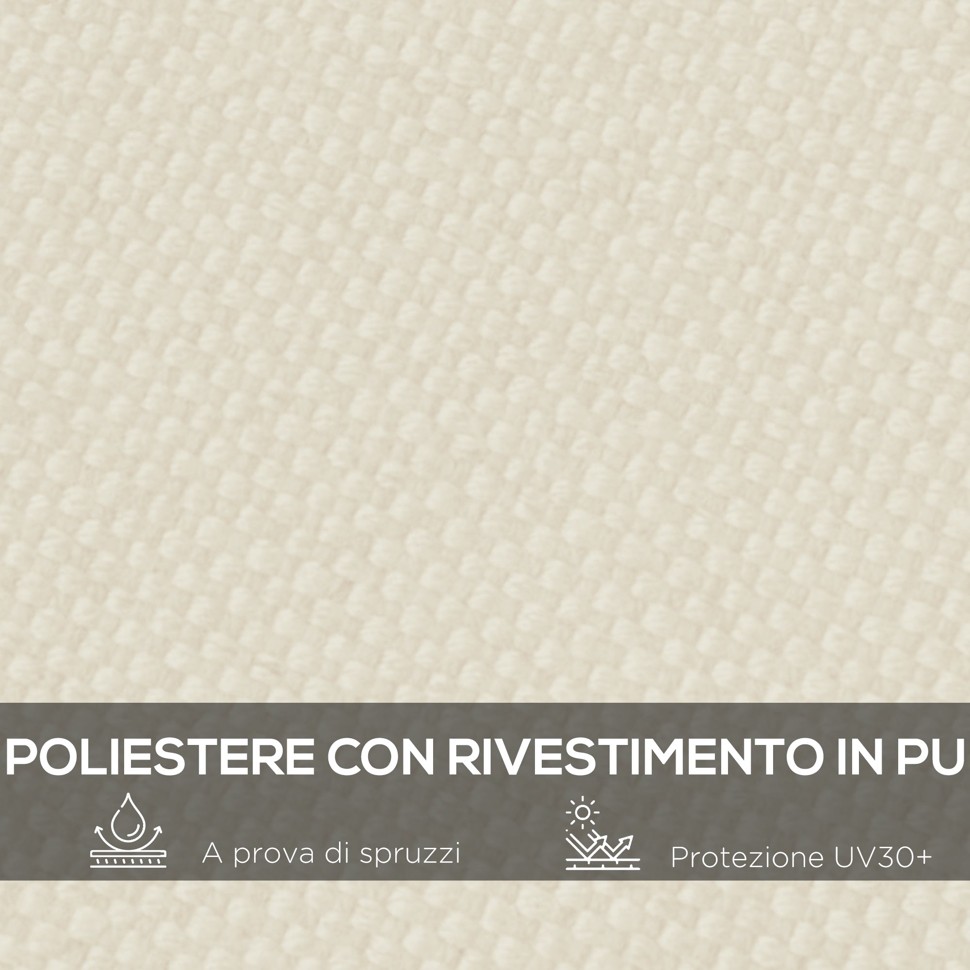 Replacement Canopy for Garden Pergola 2.5x3 m with 8 Drainage Holes, Hooks, and Rings, Polyester Gazebo Pergola Cover, 297x243 cm, Beige