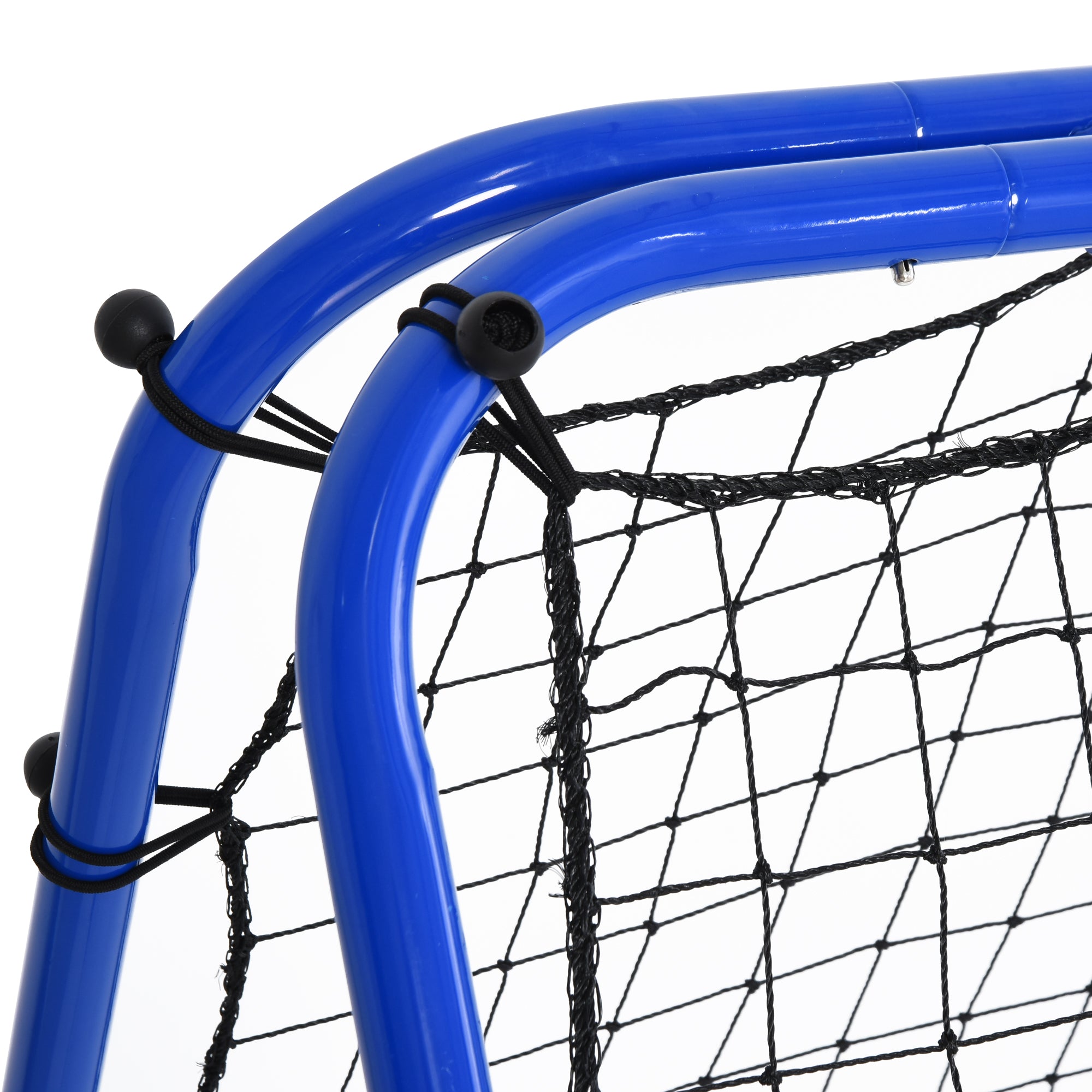 Football Rebounder, Adjustable Kickback Rebound Wall with 5 Angle Positions and Rebound Net, 100 x 95cm Soccer Goal for Teens, Rebound Wall for Handball Training, Blue
