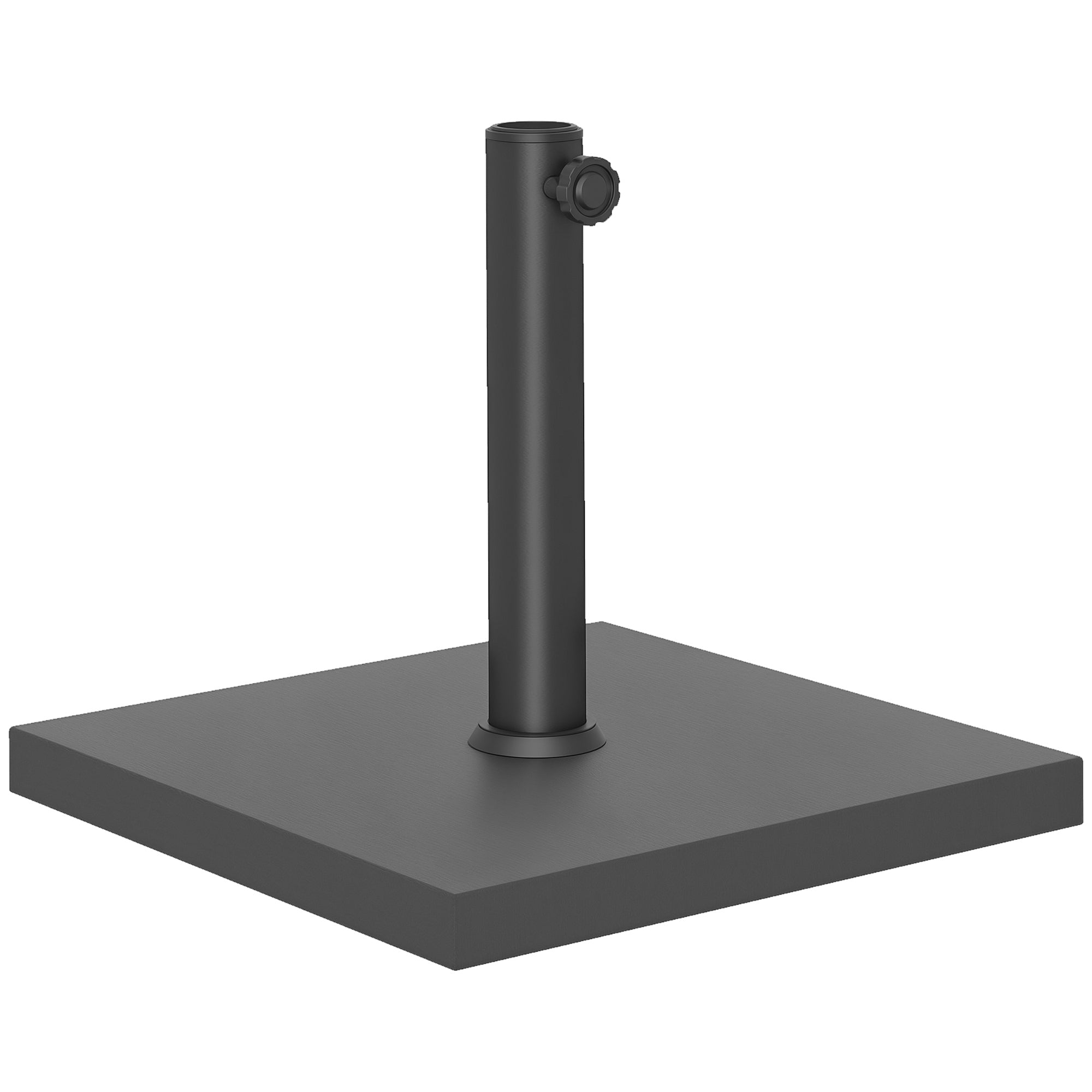 Umbrella Base Stand with Cement Filling for Square Umbrellas Posts Ø38/48 mm Black