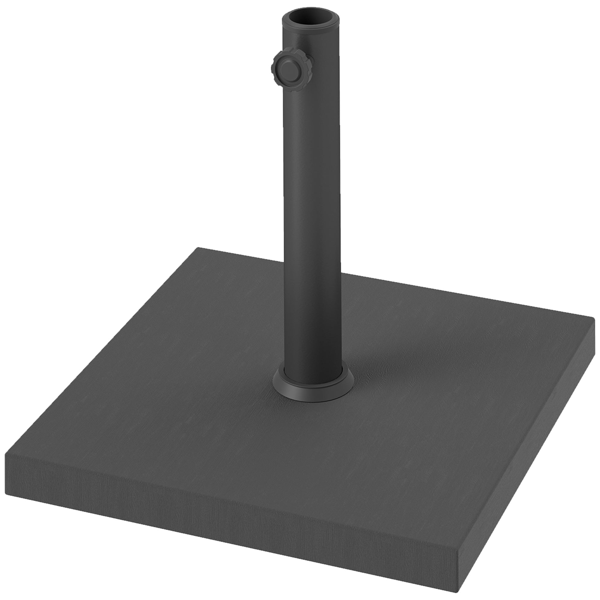 Umbrella Base Stand with Cement Filling for Square Umbrellas Posts Ø38/48 mm Black