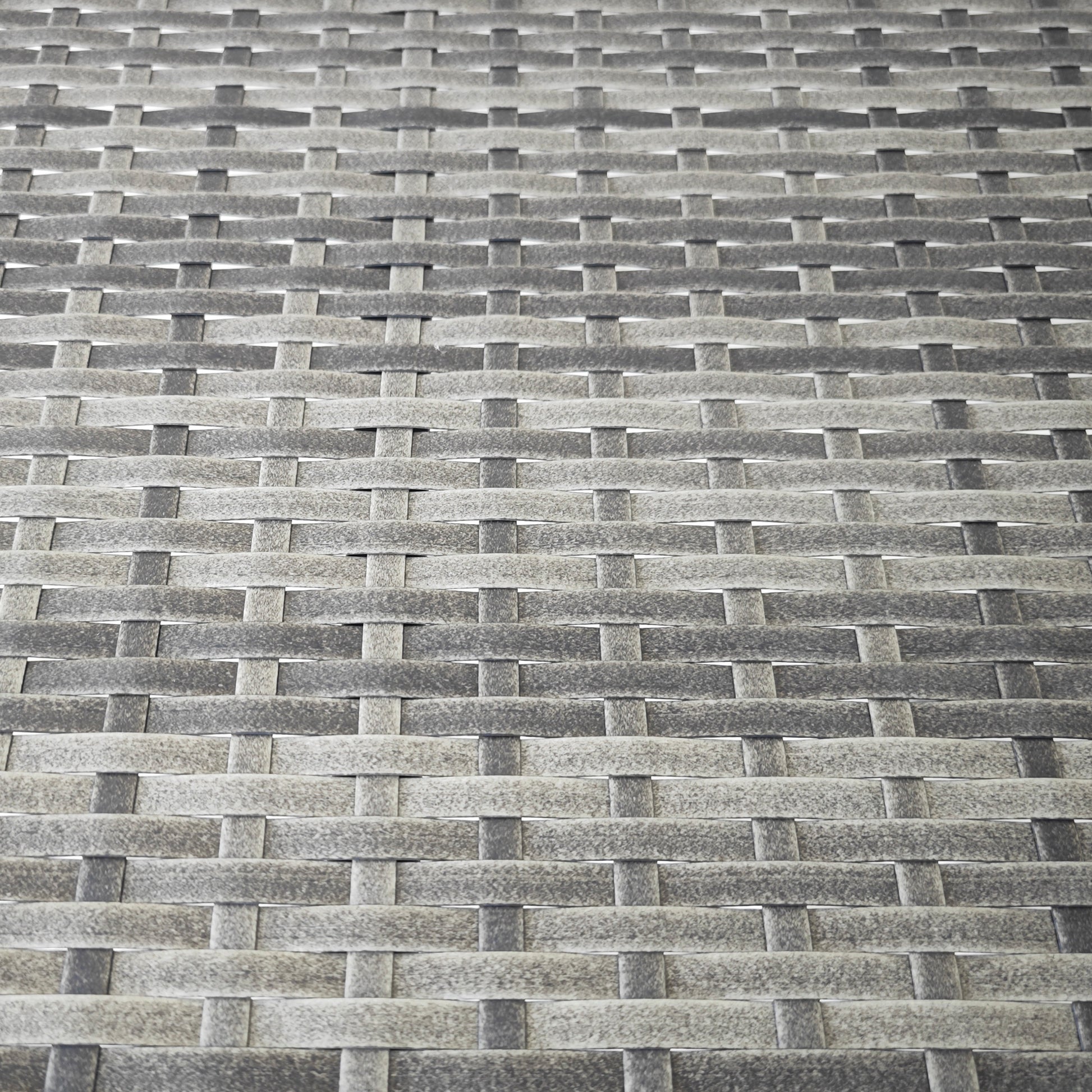 Balcony Table Garden Side Table Table Outdoor Furniture semicircular Rattan Metal Grey 100 x 50 x 74 cm