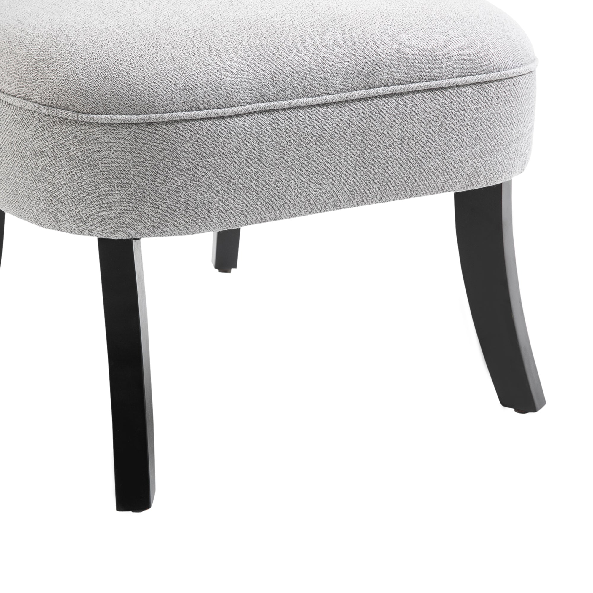 Armchair Living Room Relax Armchair Lounge Armchair with Back Pillow, Wooden Legs, Reading Armchair with Linen Look, Upholstered Armchair for Bedroom, Gray