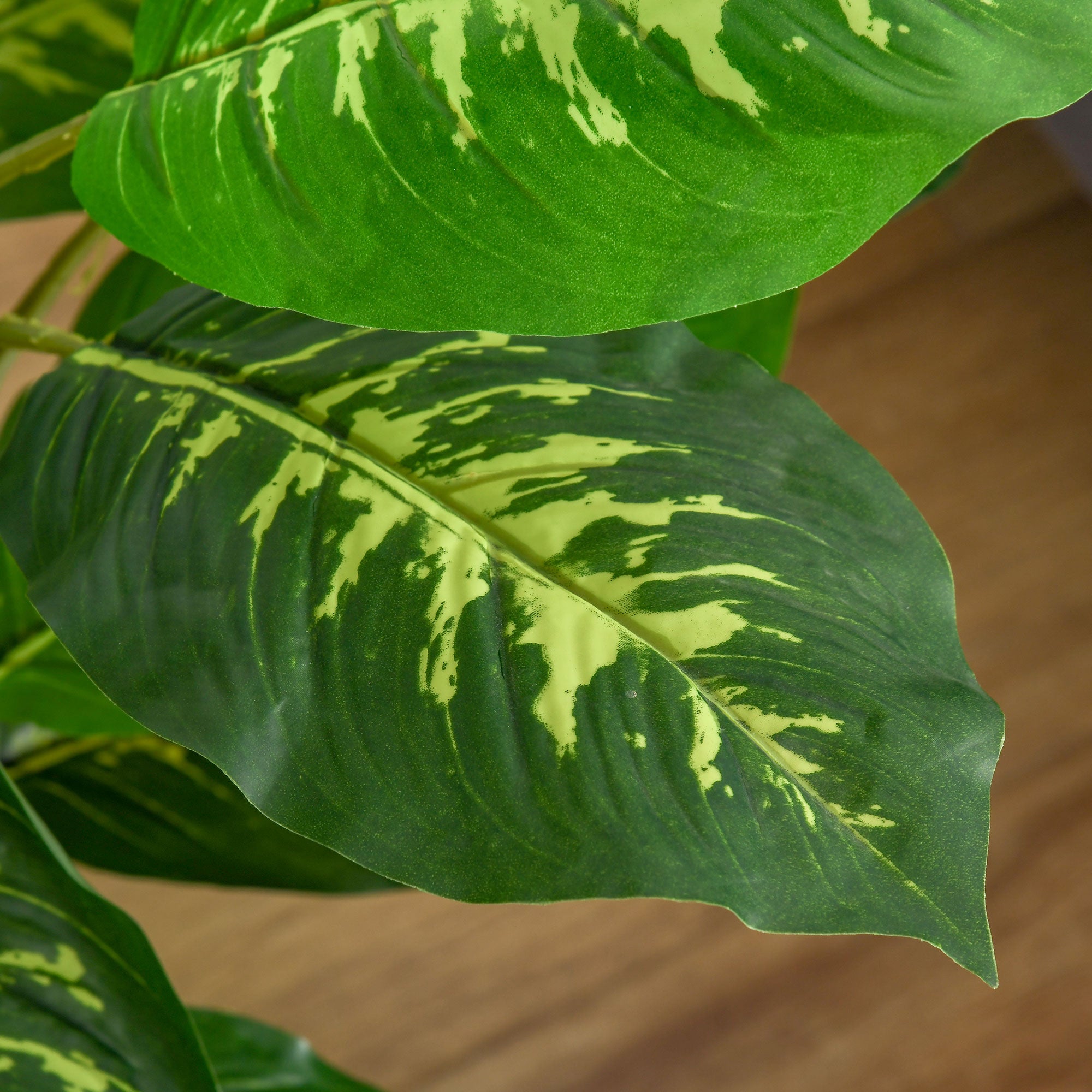 Large Artificial Dieffenbachia 95 cm Fake Plant, Artificial Dieffenbachia Plant in Pot, Artificial Tree with Artificial Grass for Living Room Bedroom Decor Garden