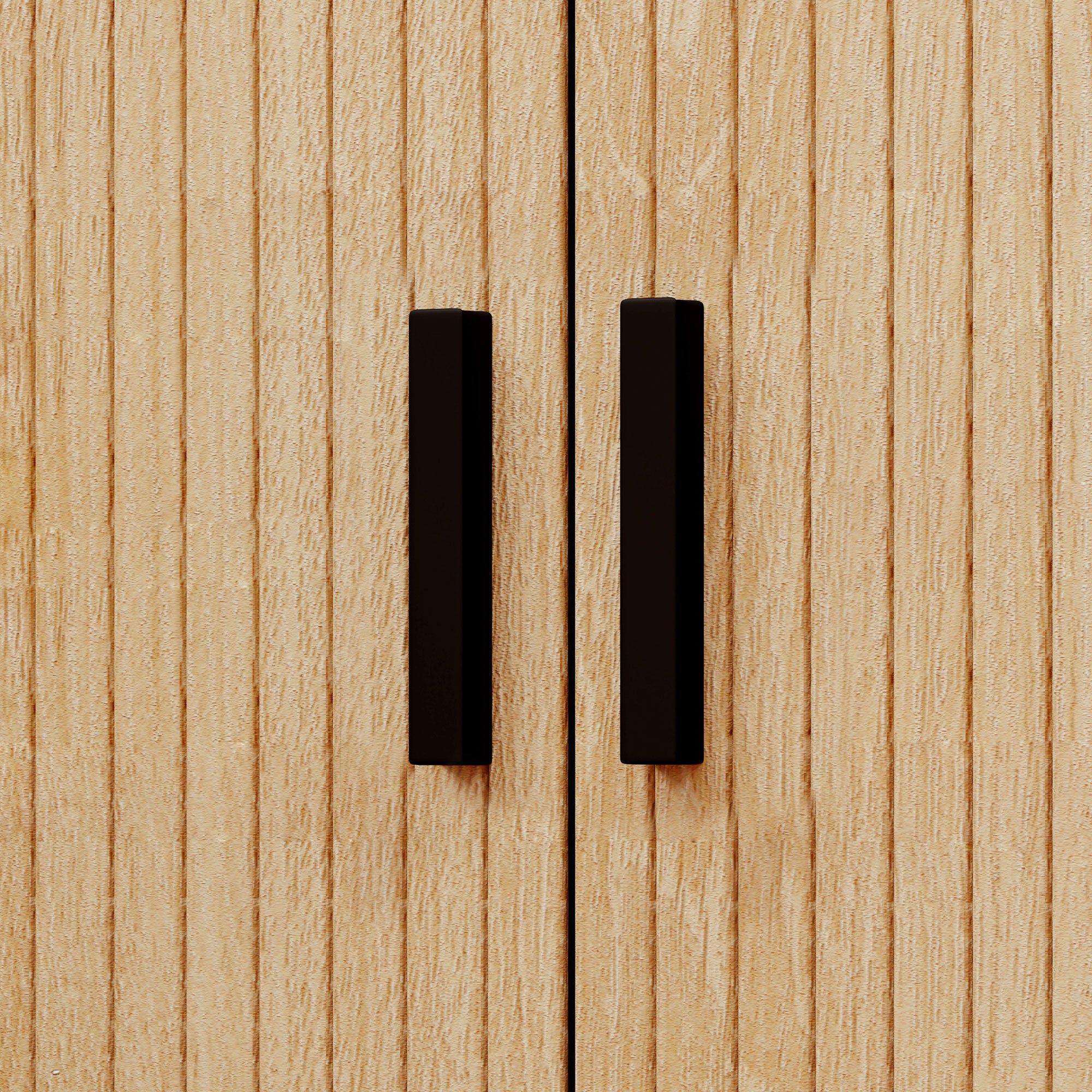 Bedside Table Nightstand with Sliding Doors 2 Shelves and Steel Legs Scandinavian Style for Living Room 48x40x48 cm Oak