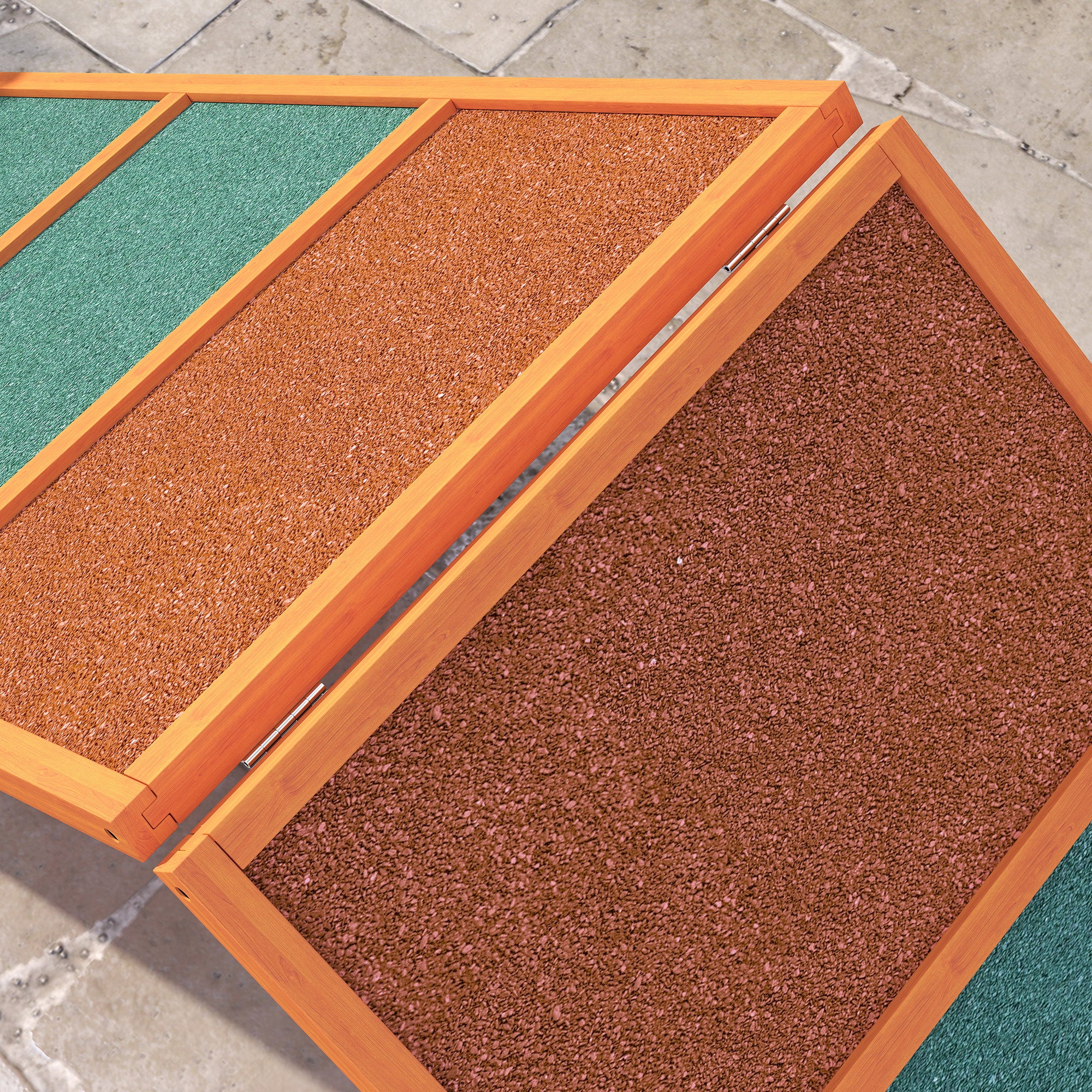 Dog Agility Bridge Agility Equipment for Dogs with Folding Bridge, Non-Slip Surface Adjustable Height Agility Device for Garden, 173 x 59 x 66 cm, Orange