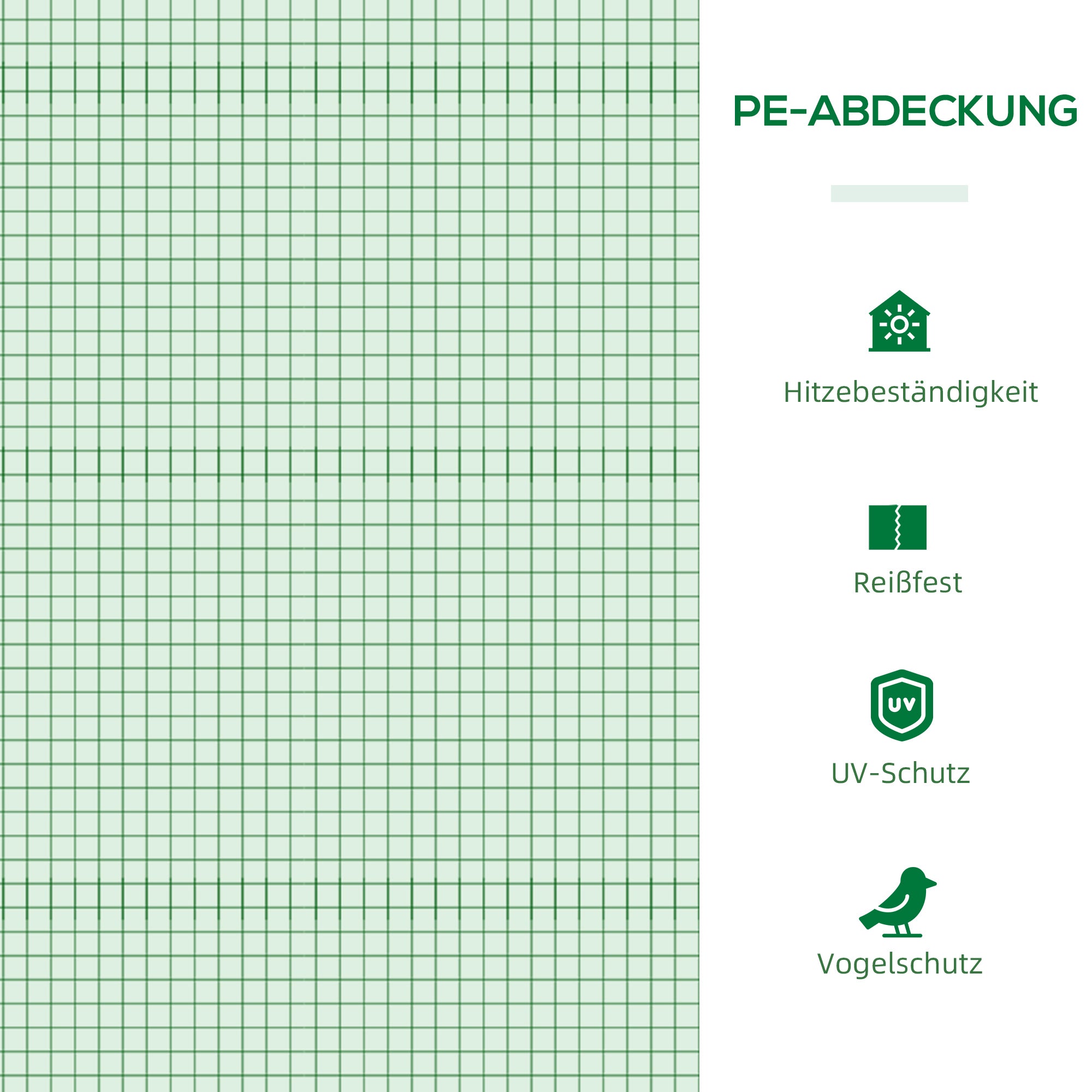 Foil Greenhouse with Window, Green, 180 x 90 x 70 cm