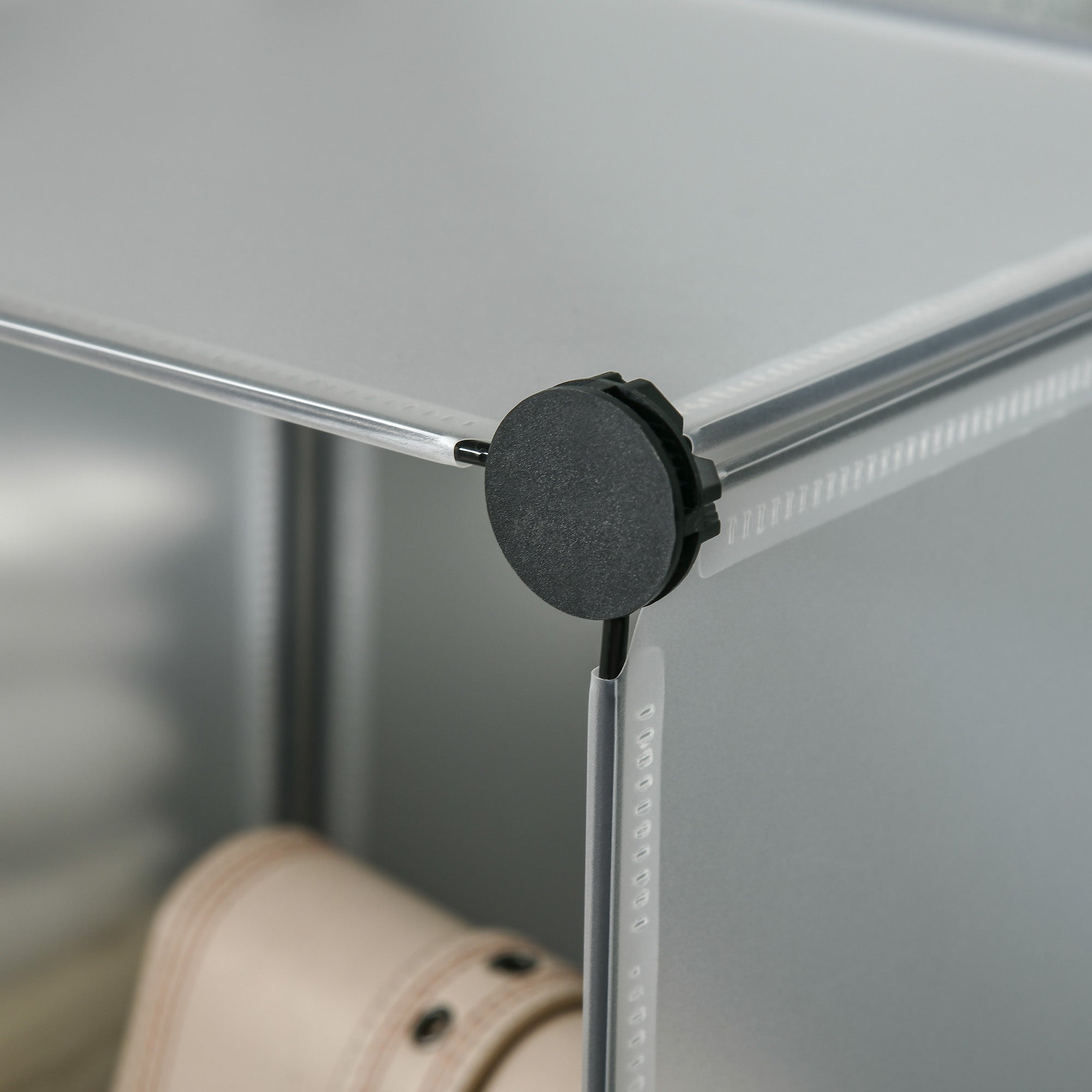 DIY modular shelf system with 16 cubes stackable DIY cube shelf wardrobe storage shelf standing shelf shoe shelf made of plastic steel White 125 x 32 x 125 cm