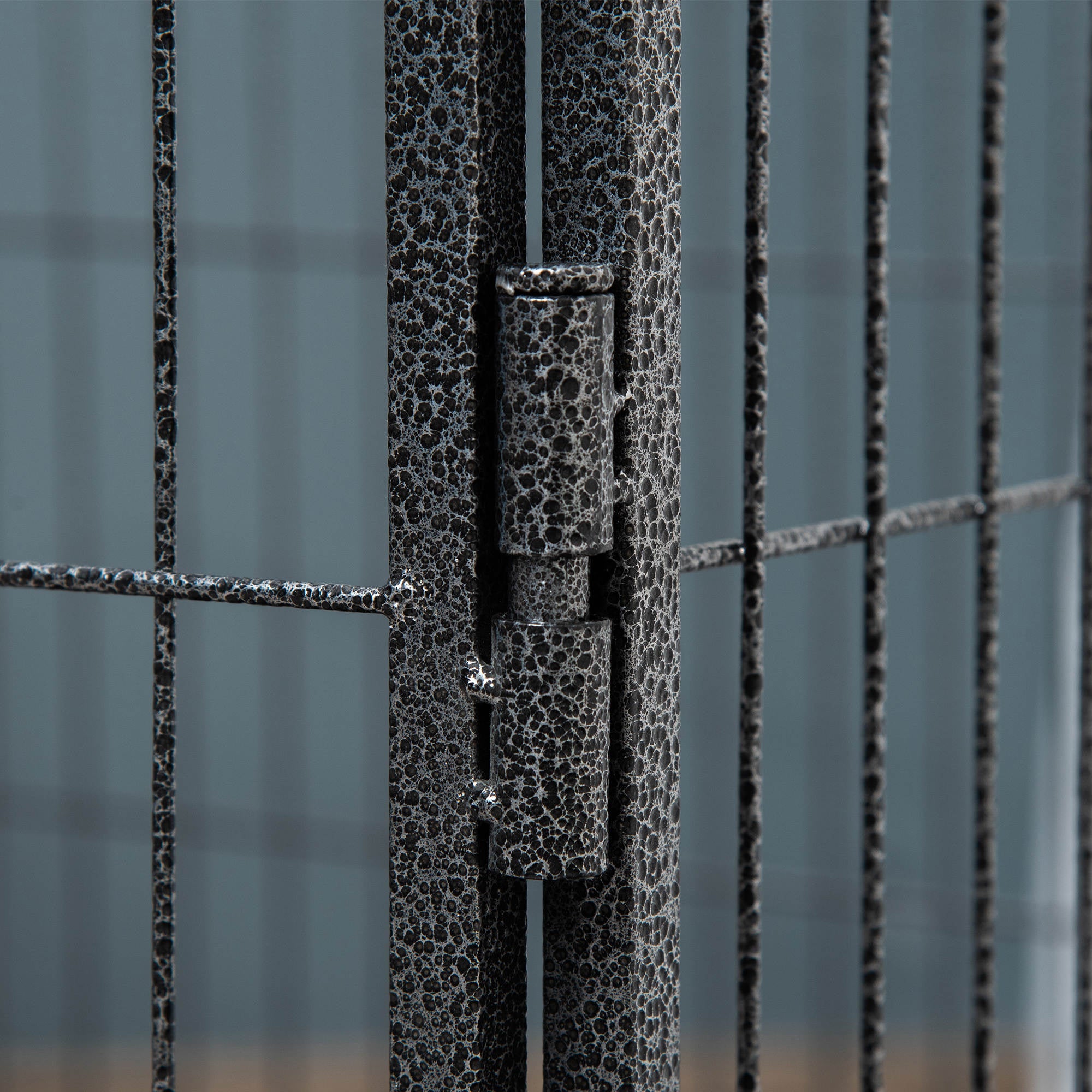 Rectangular Pet Playpen Pet Exercise Pen 4-Panel Steel 109x74x71 cm with Double-Latch Door and Removable Tray for Outdoor and Indoor