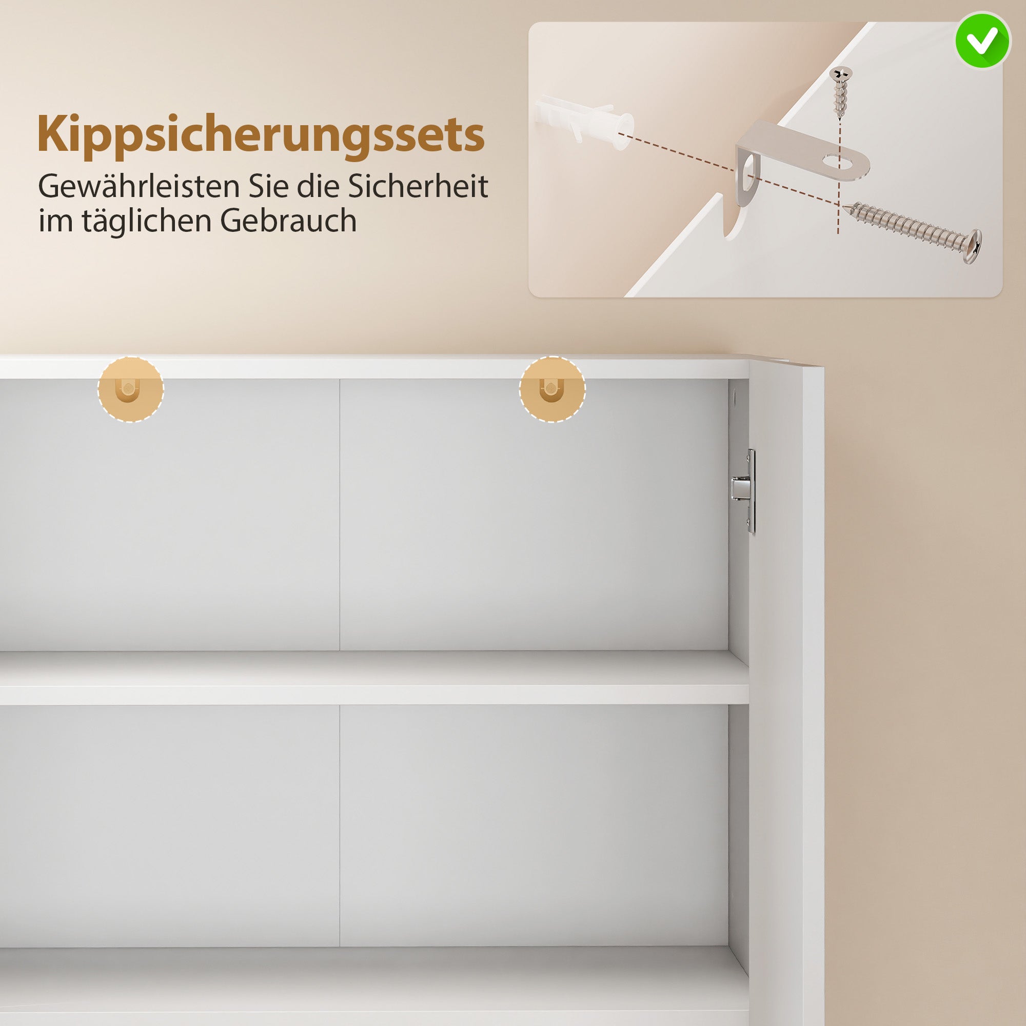 71 in Tall Freestanding Kitchen Pantry – High-Gloss White, Soft-Close Doors & Adjustable Shelves