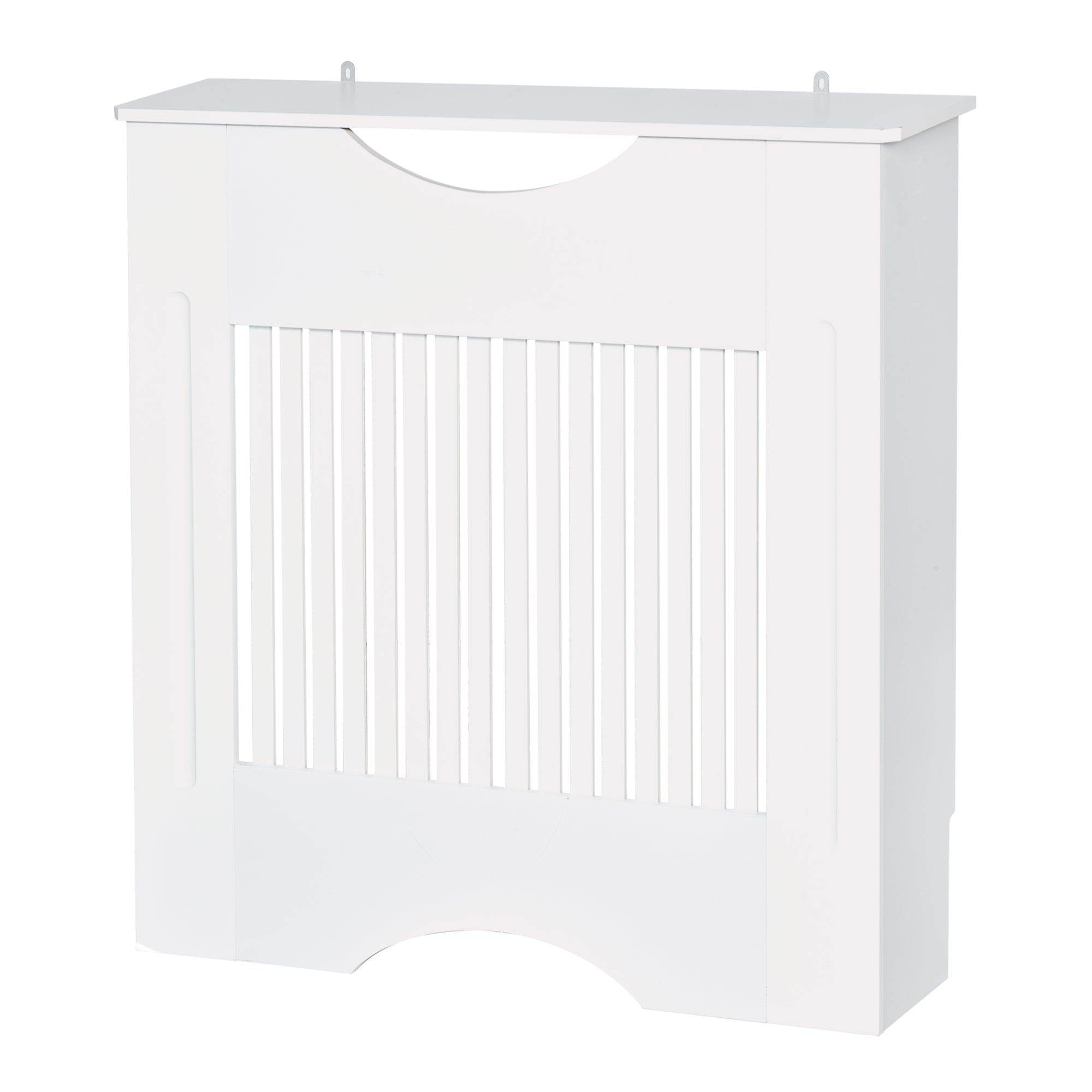 Radiator Cover 78x19x82 cm Modern MDF Radiator Cover with Shelf Load 10 kg and Anti-Tip Device for Living Room Bedroom White