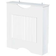 Radiator Cover 78x19x82 cm Modern MDF Radiator Cover with Shelf Load 10 kg and Anti-Tip Device for Living Room Bedroom White
