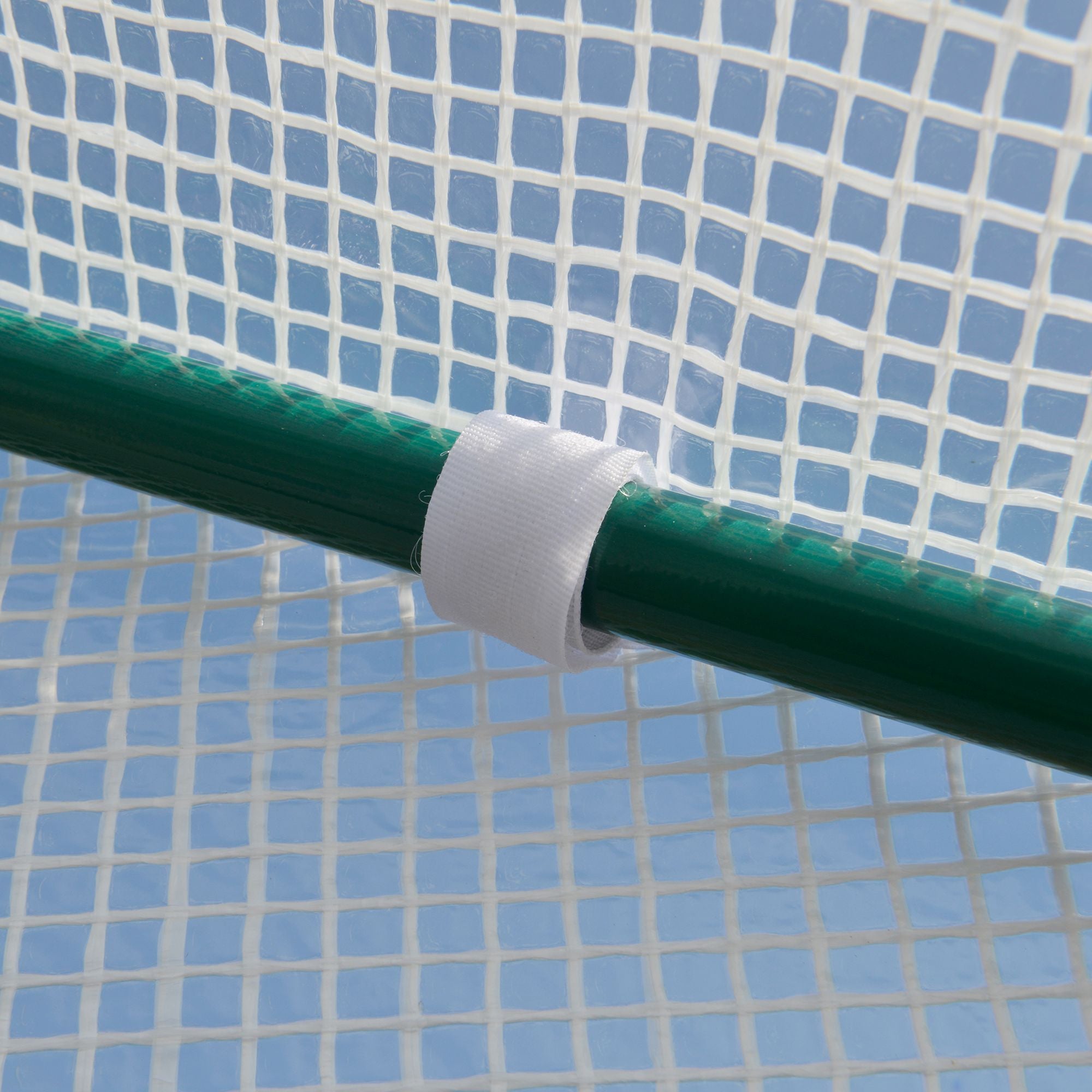 Garden Greenhouse 6x3x2 m Tunnel Type for Planting Vegetables with 8 Breathable Windows and Roll-Up Zipper Door Steel White